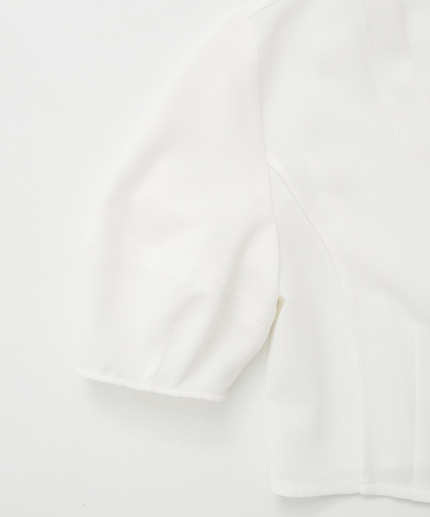 bubble Sleeve Collarless Jacket