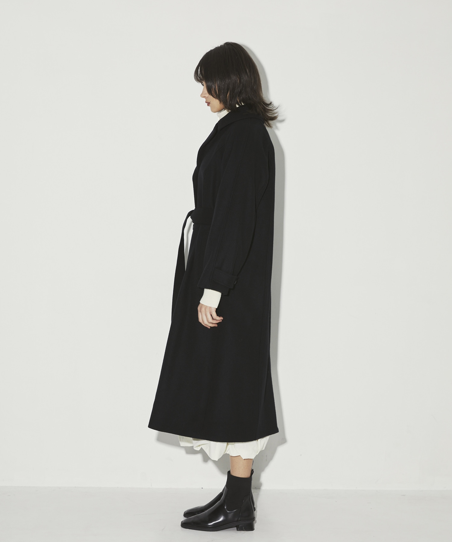 DoubleCollar Raglan Coat