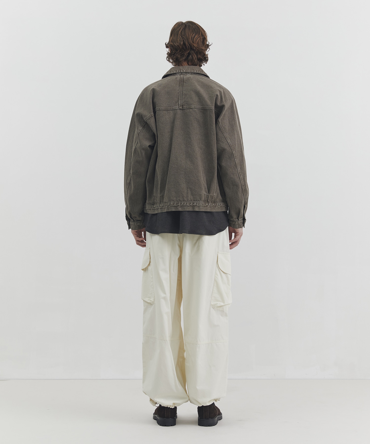 フェードデニムブルゾン