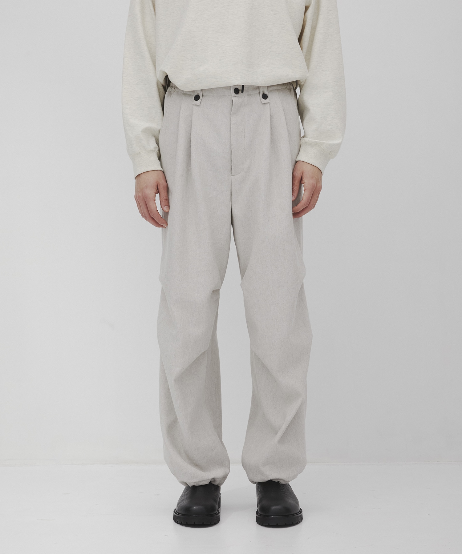 リネンキャンバス パラシュートパンツ