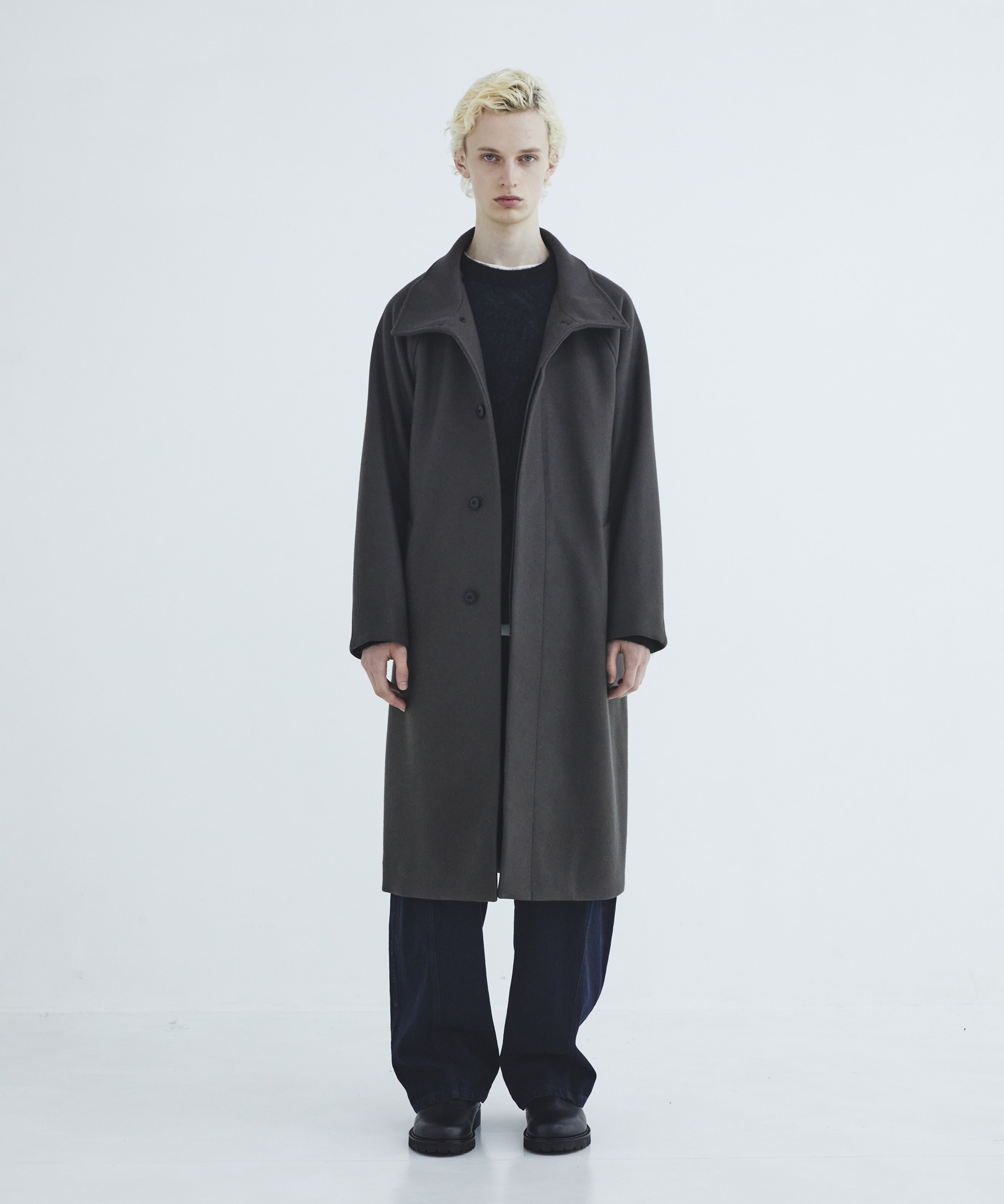 Premium meltonスタンドコート