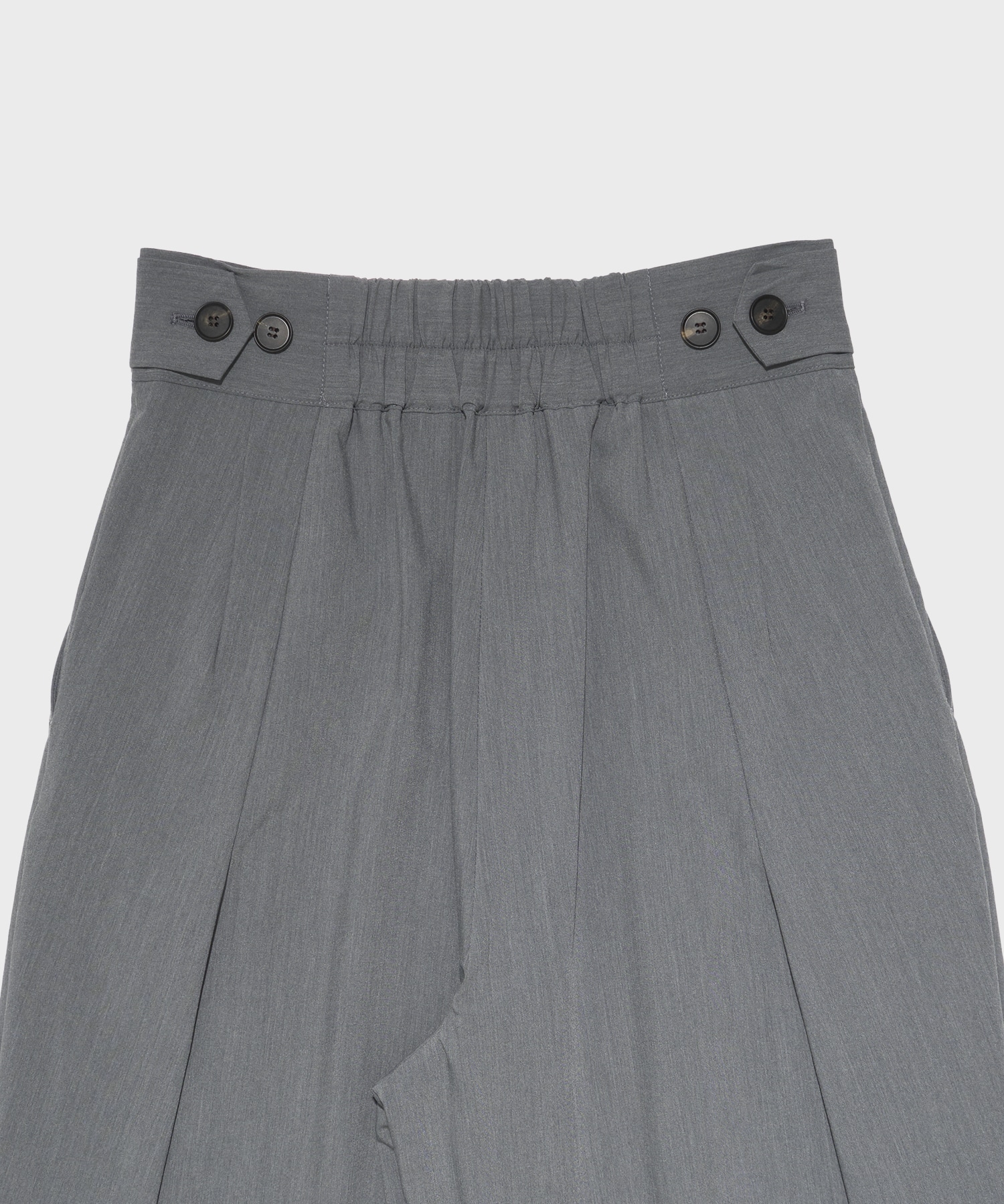 Belt Arranged Tuck Wide Pants
