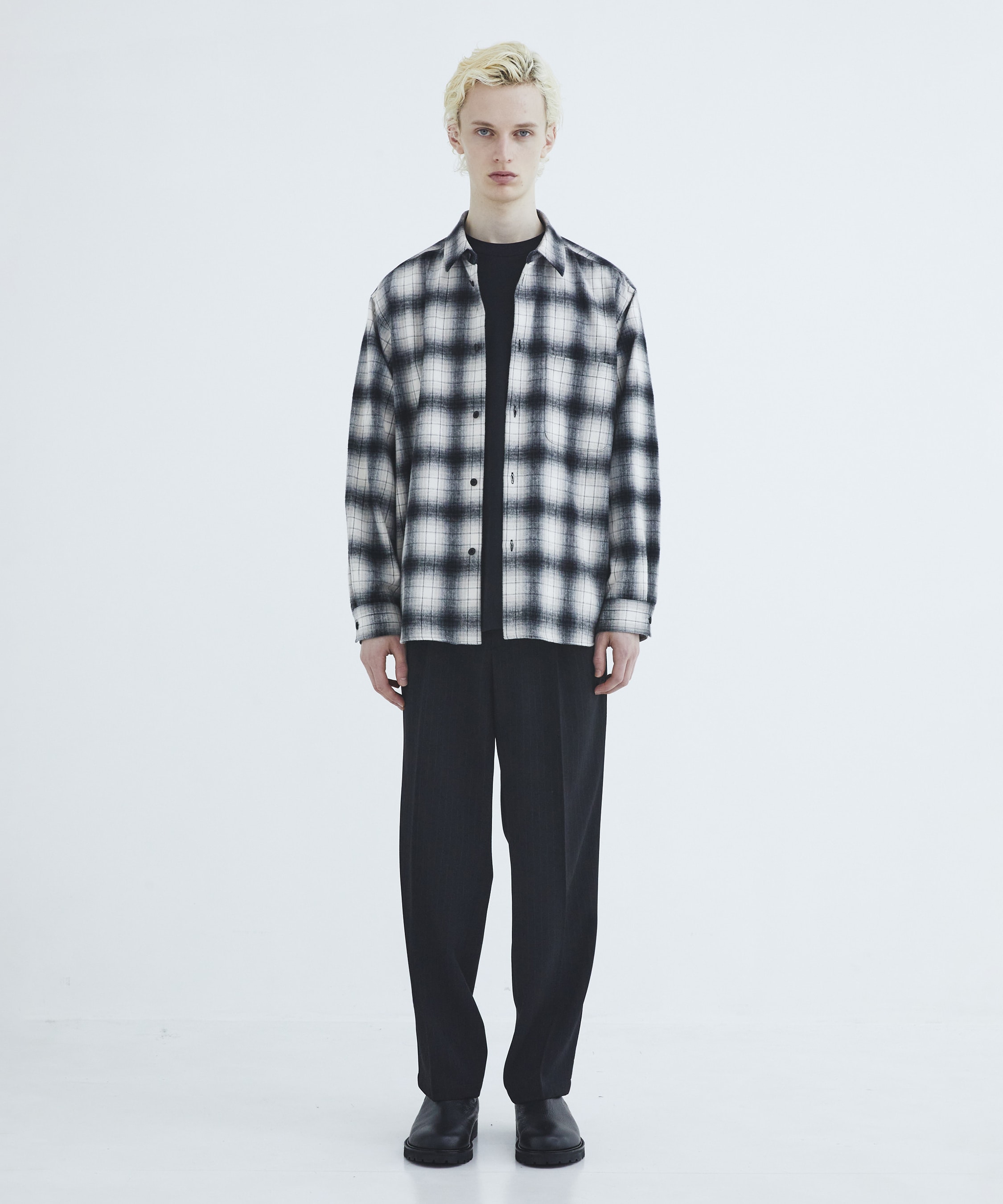 ソフトフランネルチェックシャツ