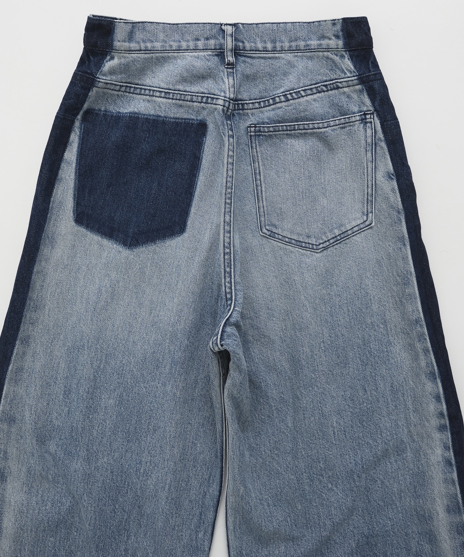 【残りわずか】コントラストワイドデニムパンツ