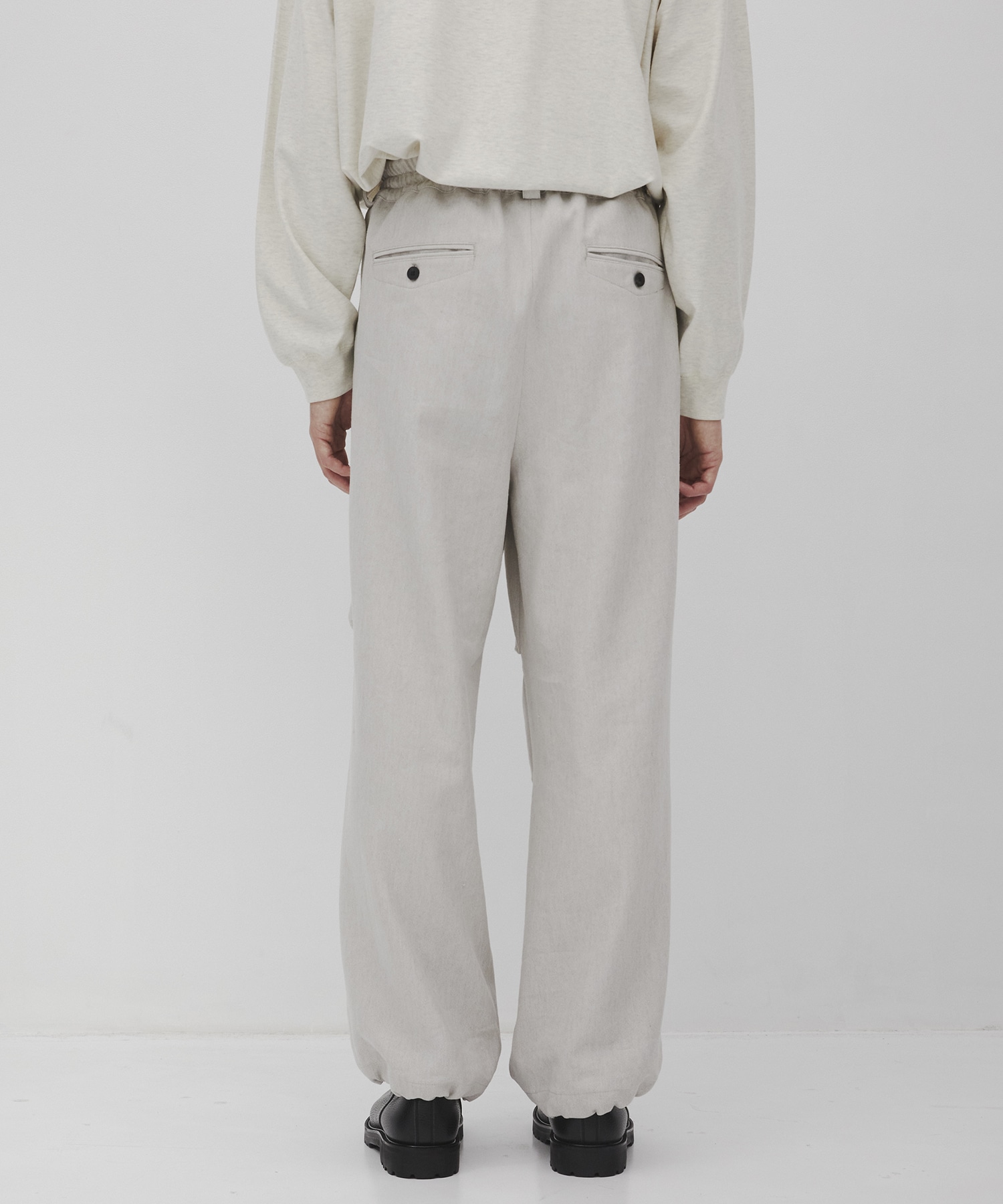 リネンキャンバス パラシュートパンツ