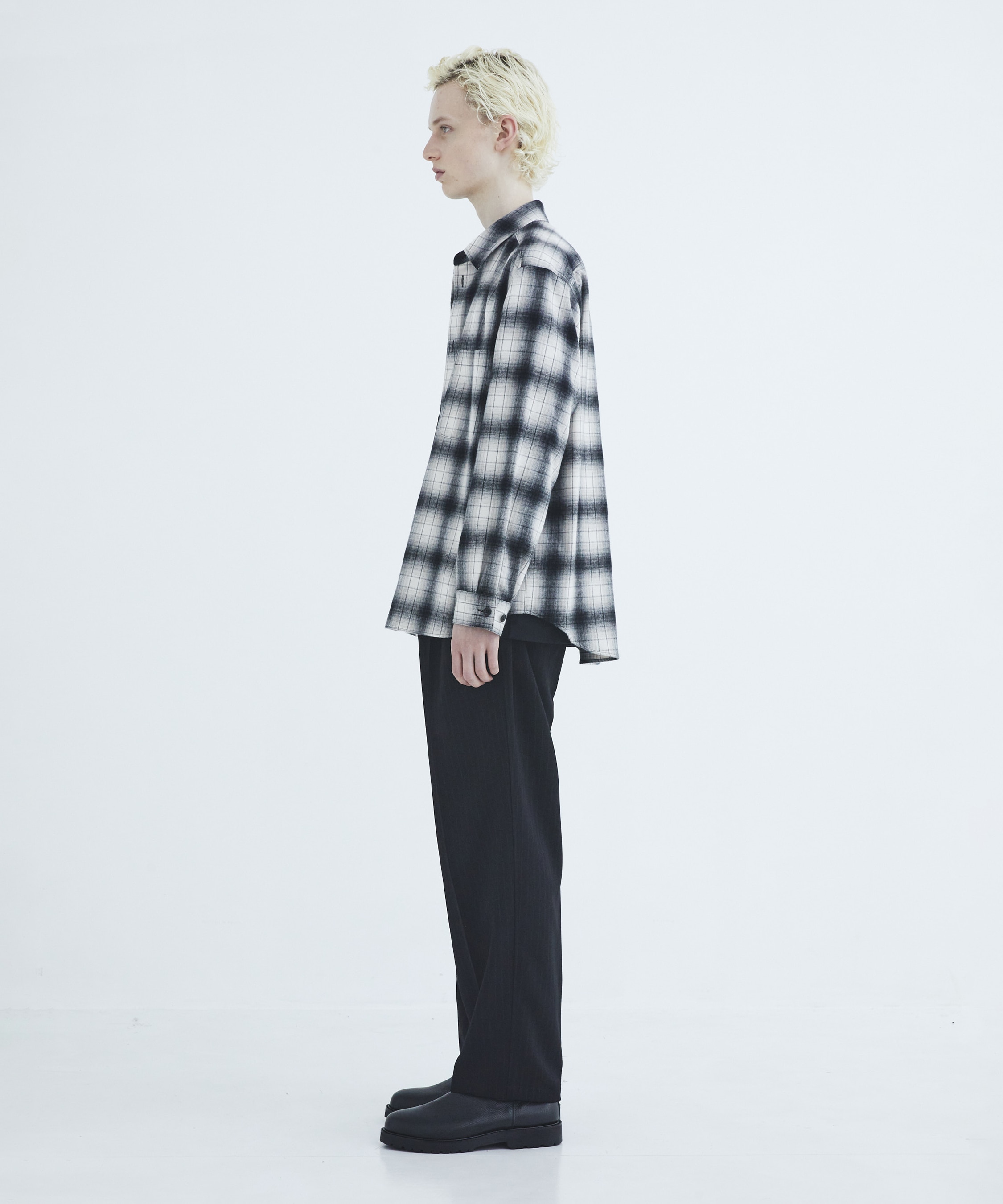ソフトフランネルチェックシャツ