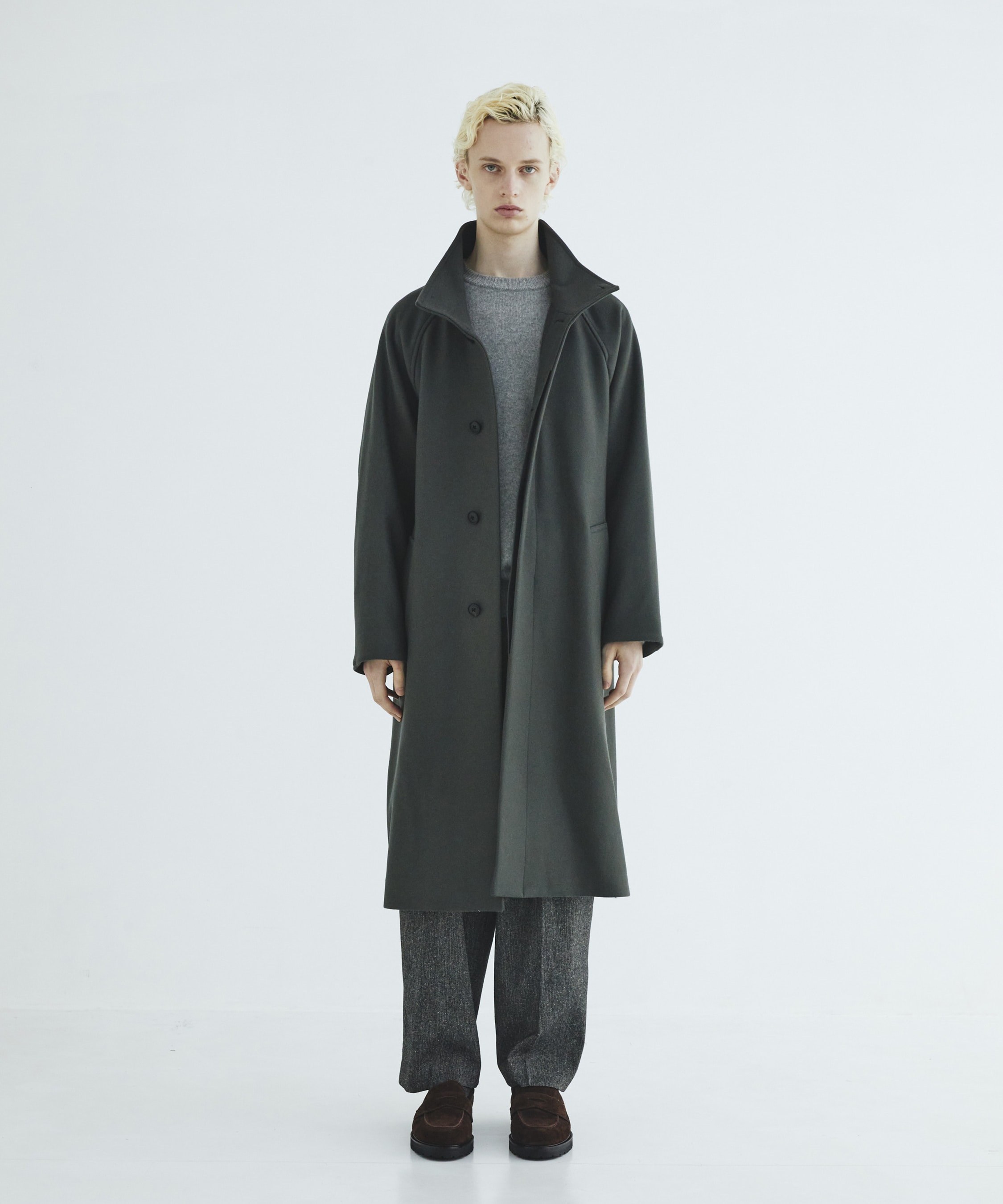 Premium meltonスタンドコート