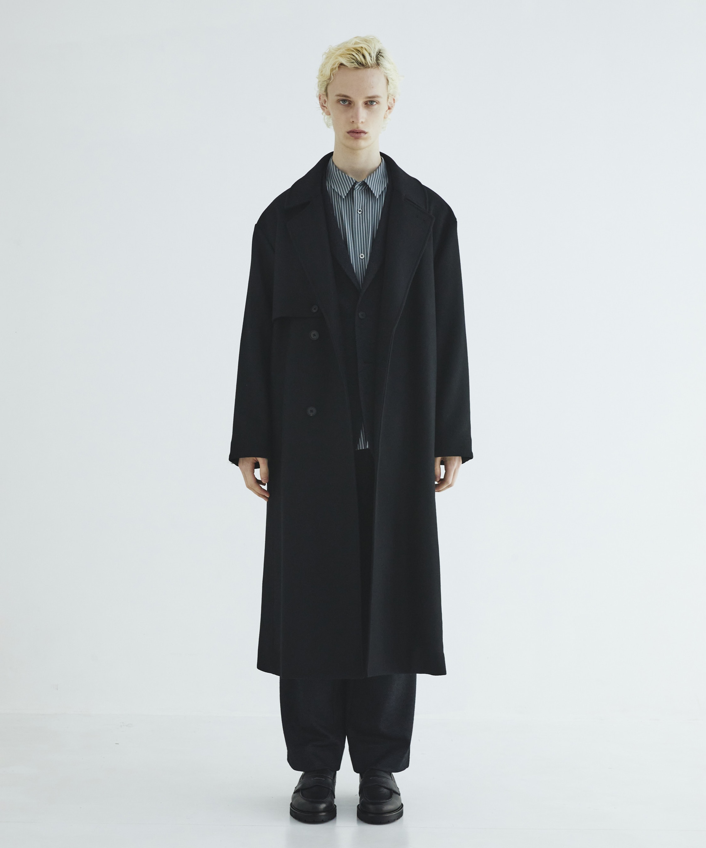 Premium meltonベルテッドコート