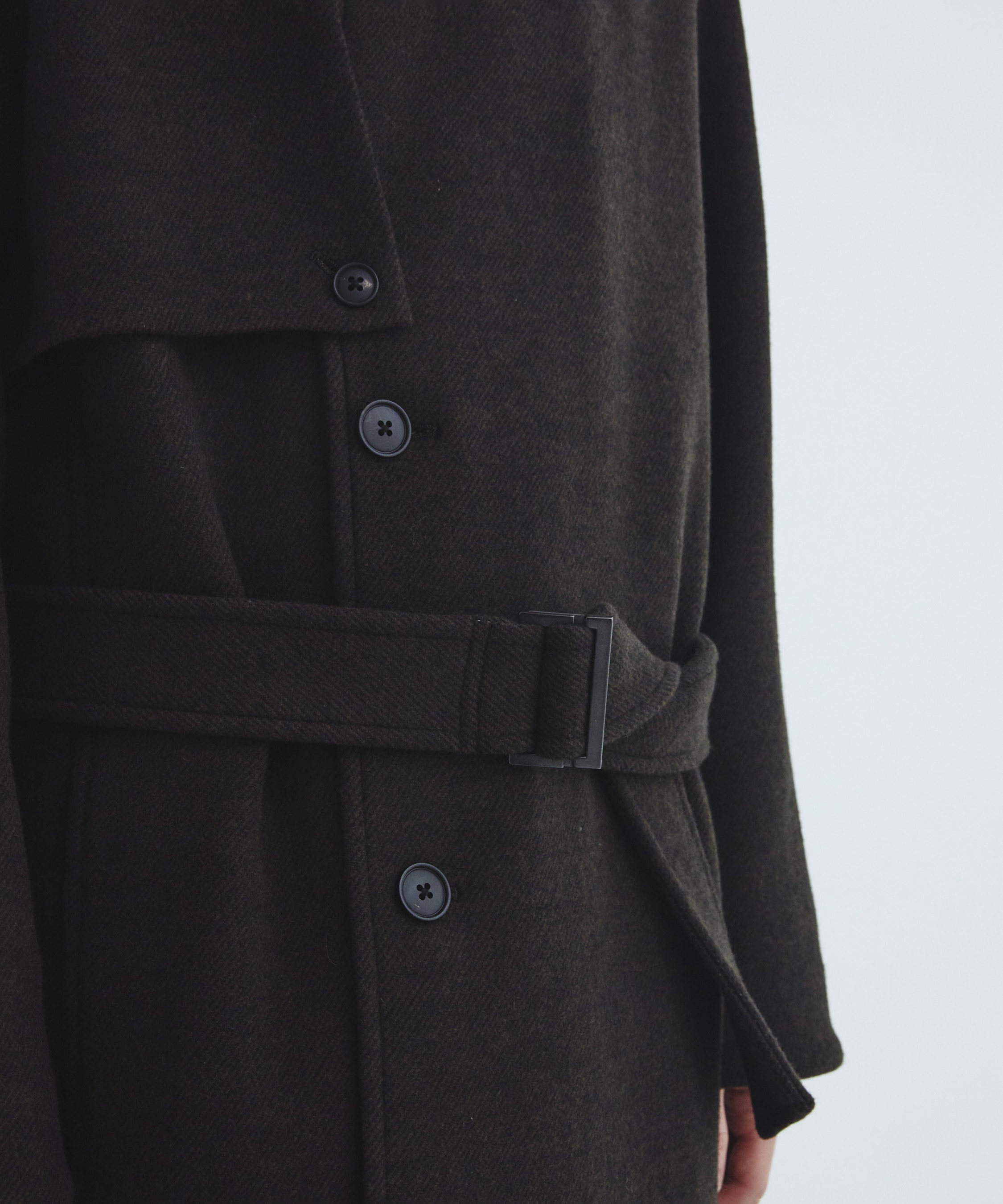 Premium meltonベルテッドコート