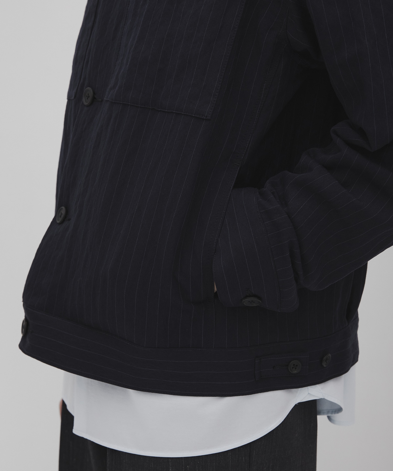 Vintage woolストライプ ブルゾン