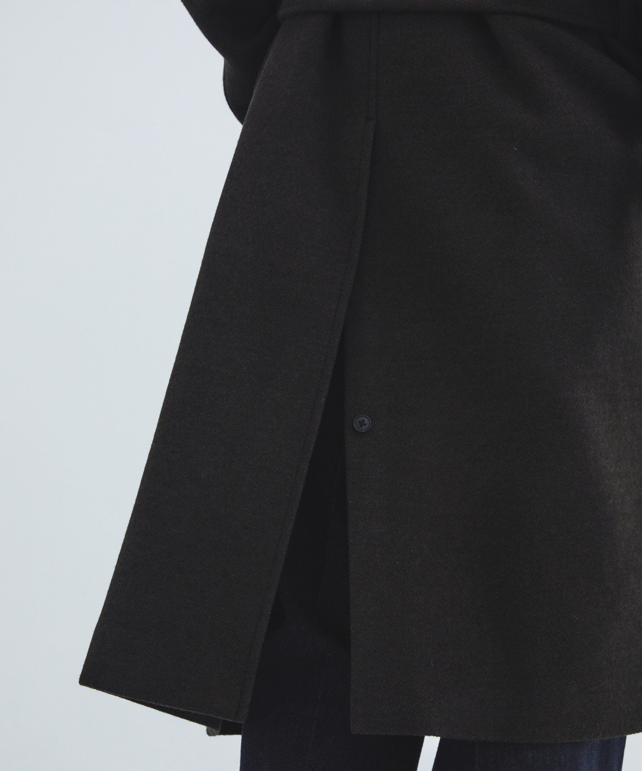 Premium meltonベルテッドコート