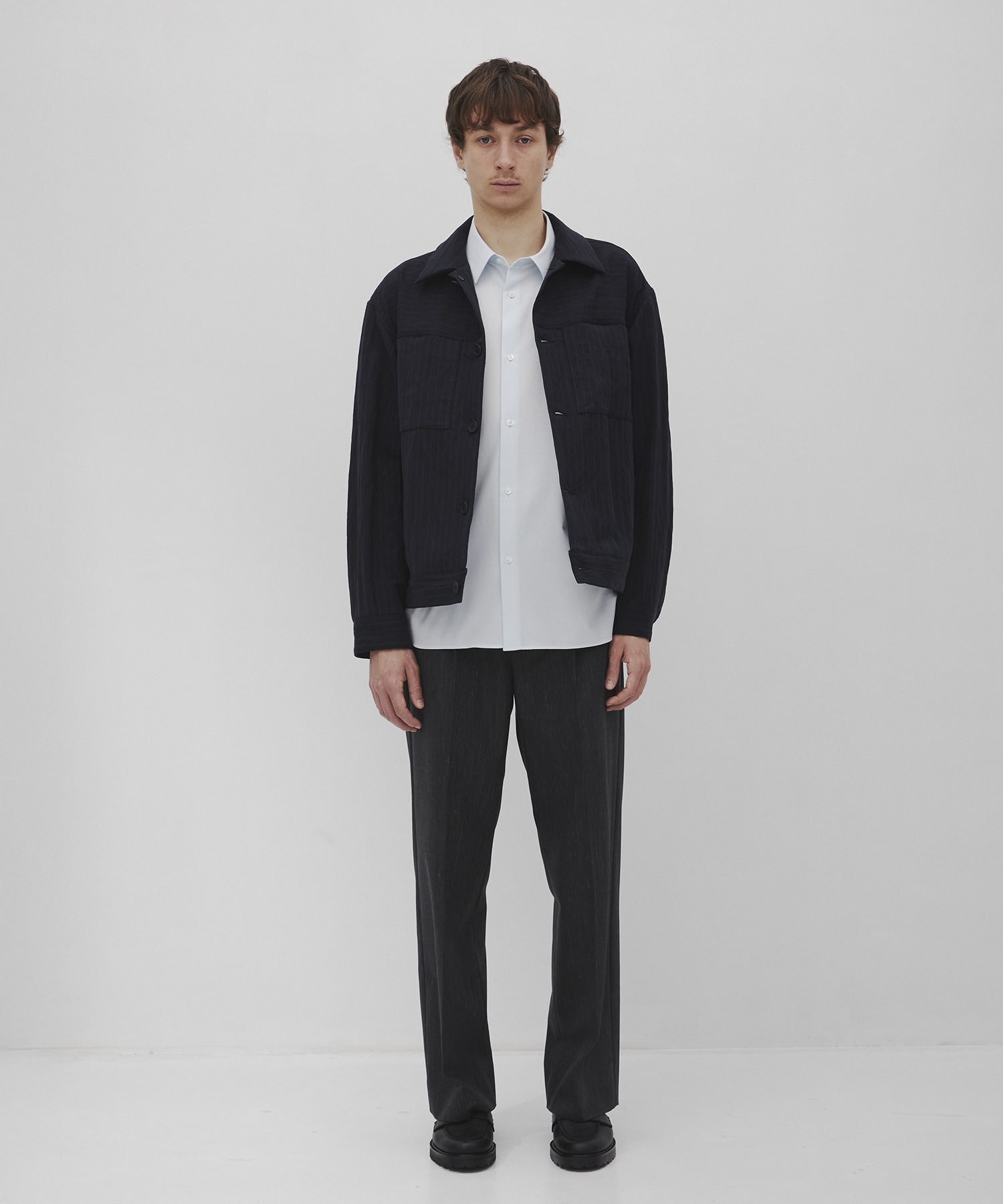 Vintage woolストライプ ブルゾン