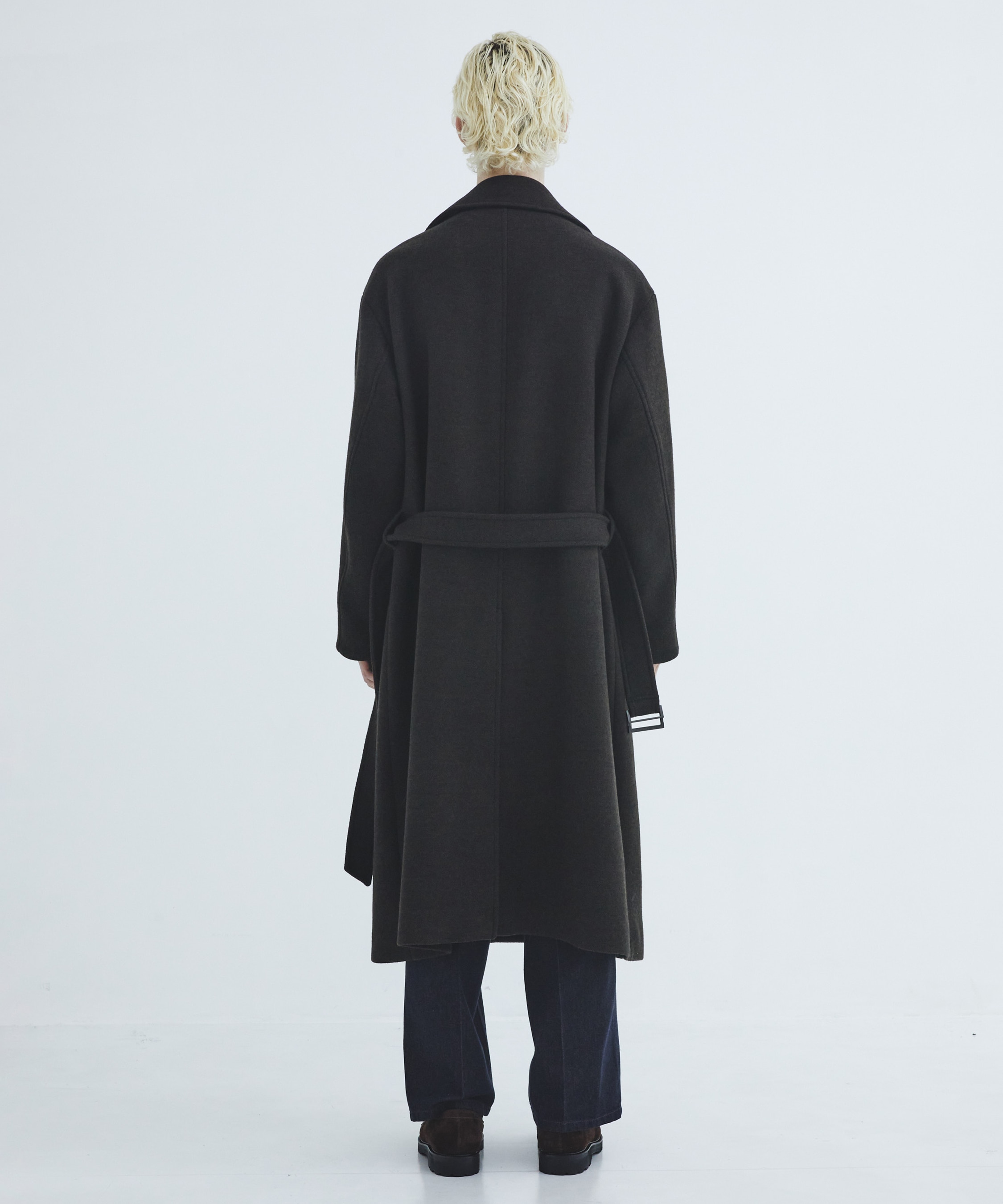 Premium meltonベルテッドコート