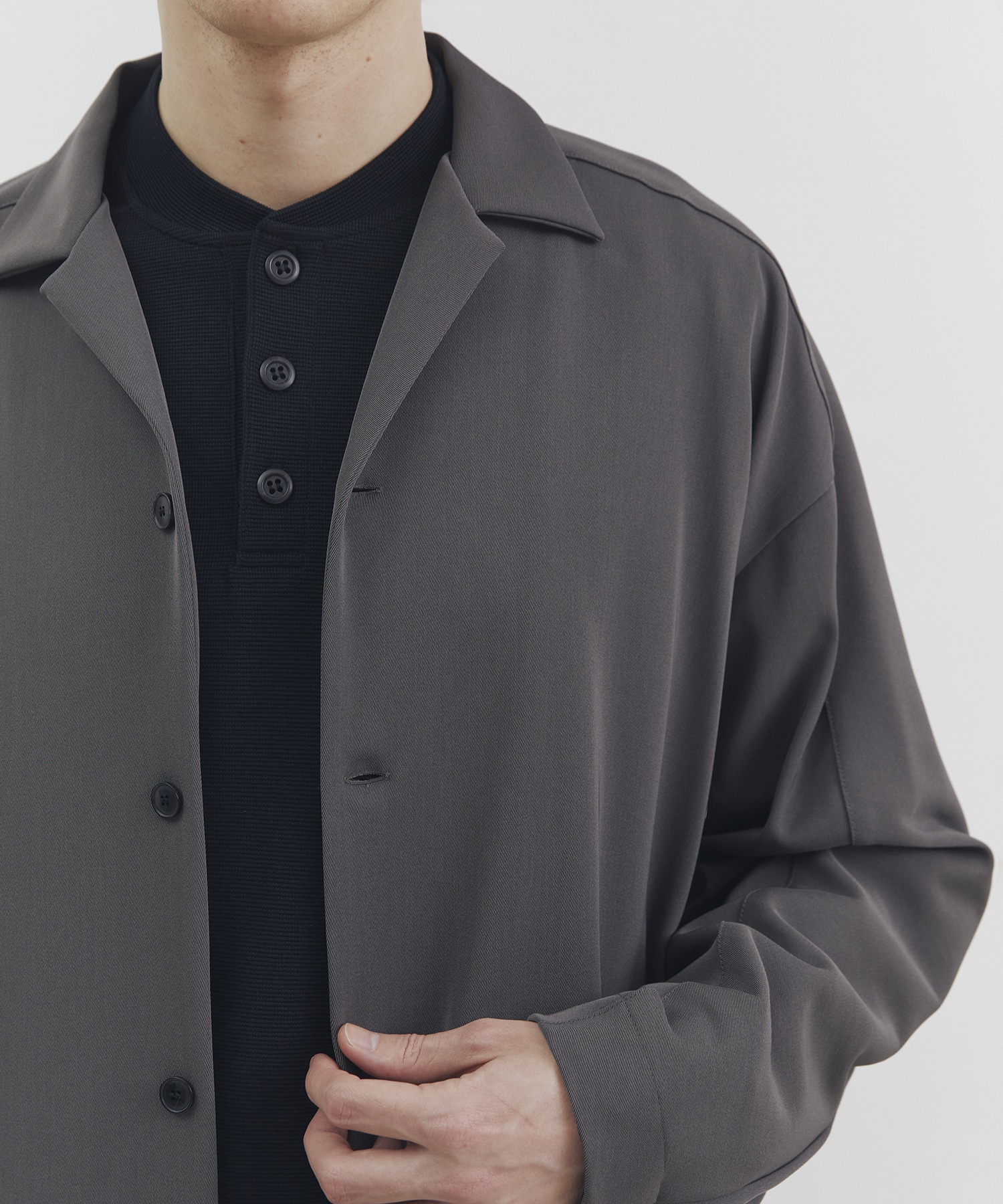 High Count Twillシャツカーディガン