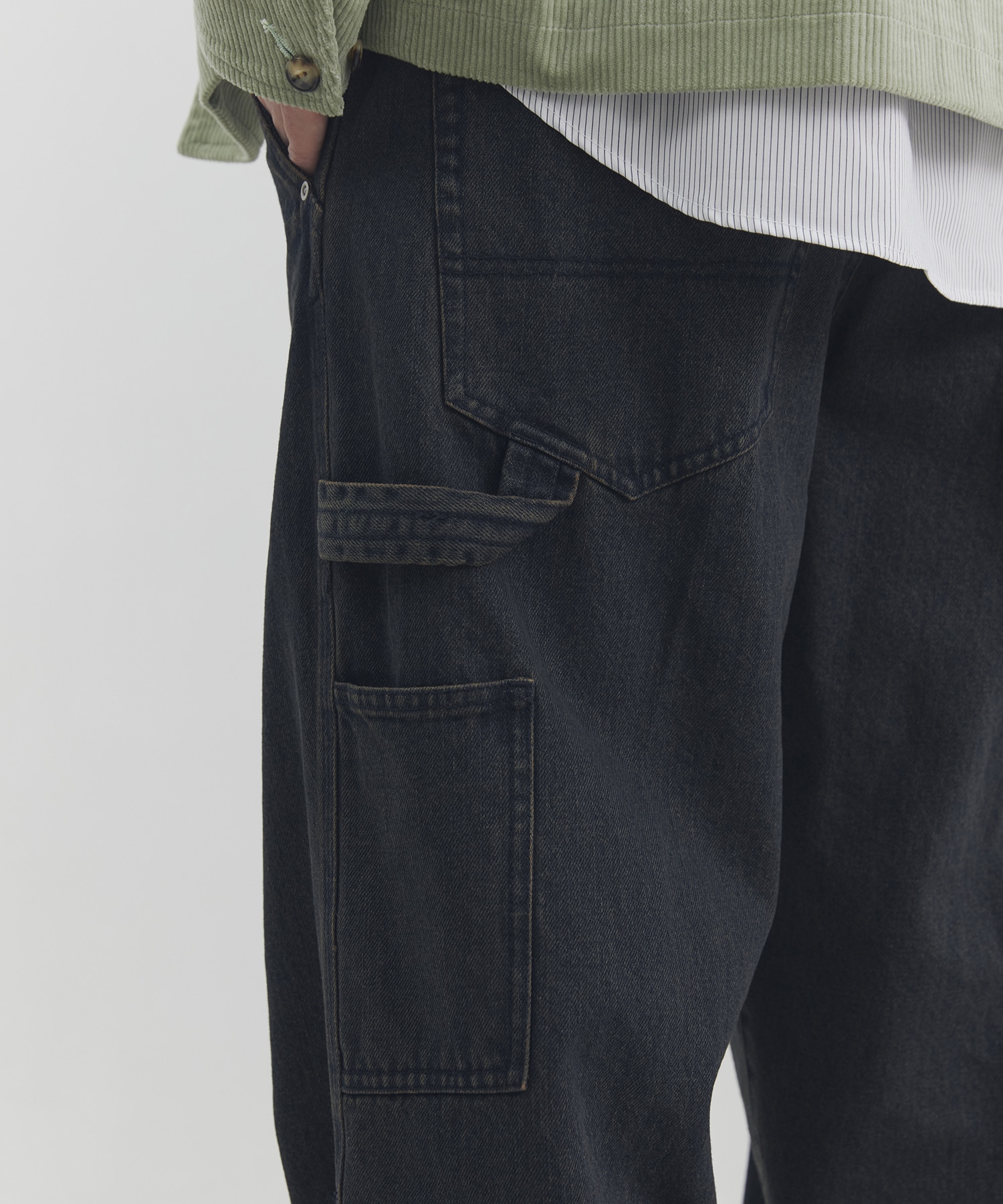 フェードデニムペインターパンツ