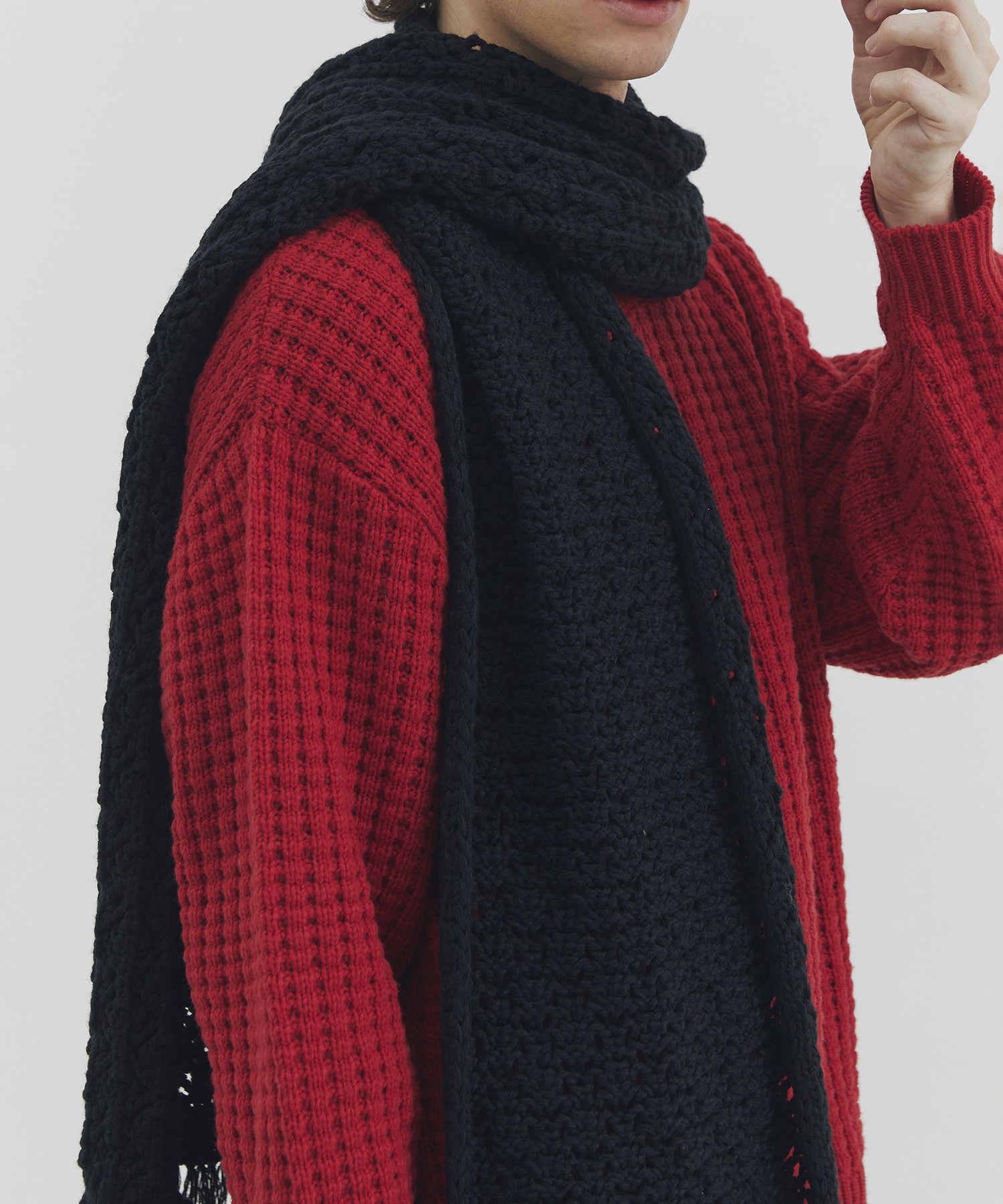 バルキーニットストール