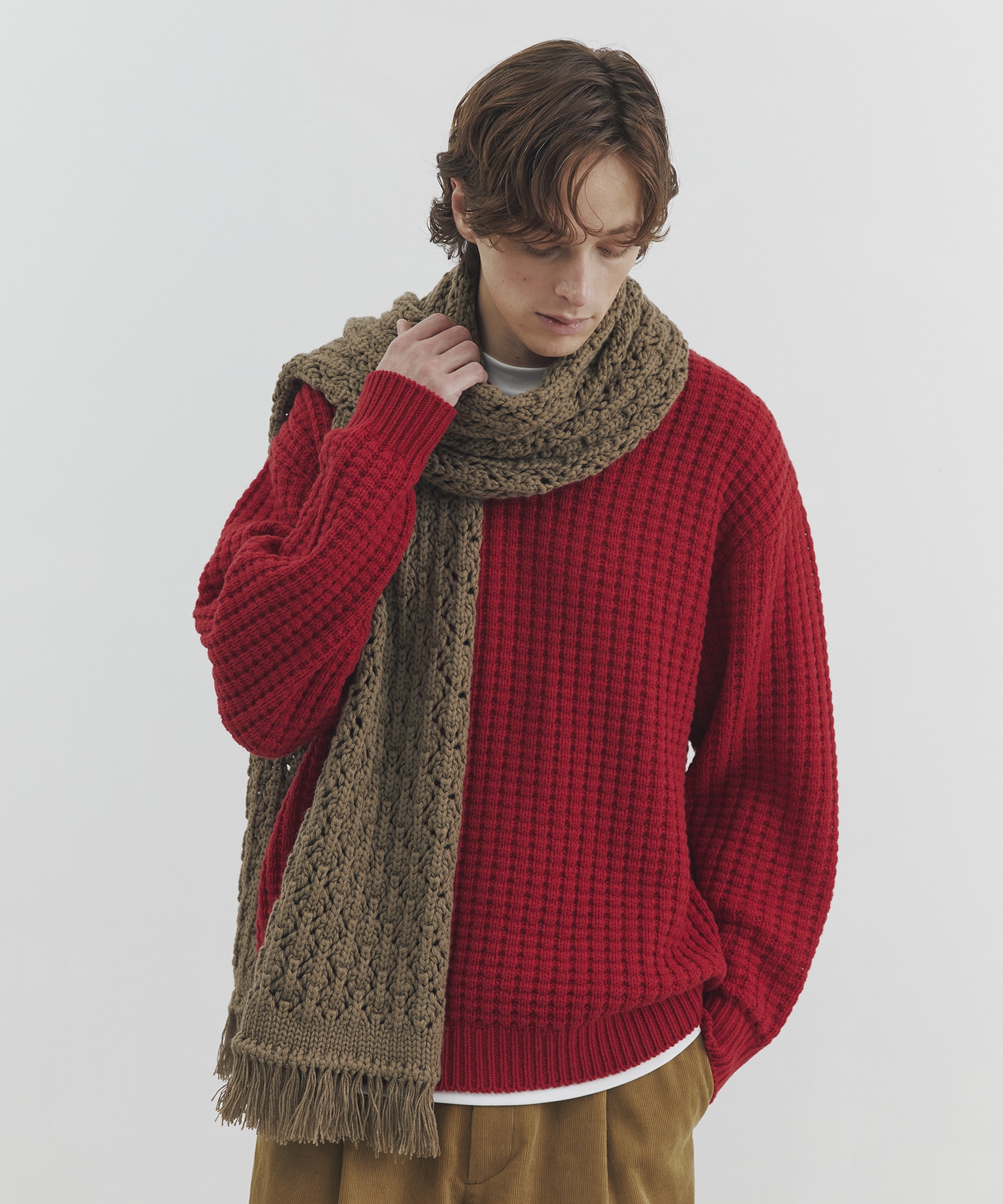 バルキーニットストール