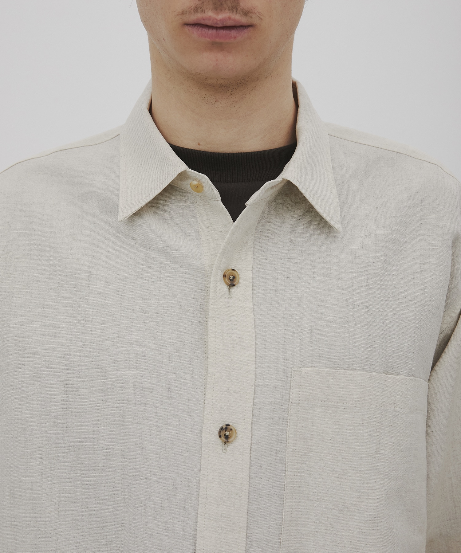 ウールリネンウェザーリラックスシャツ