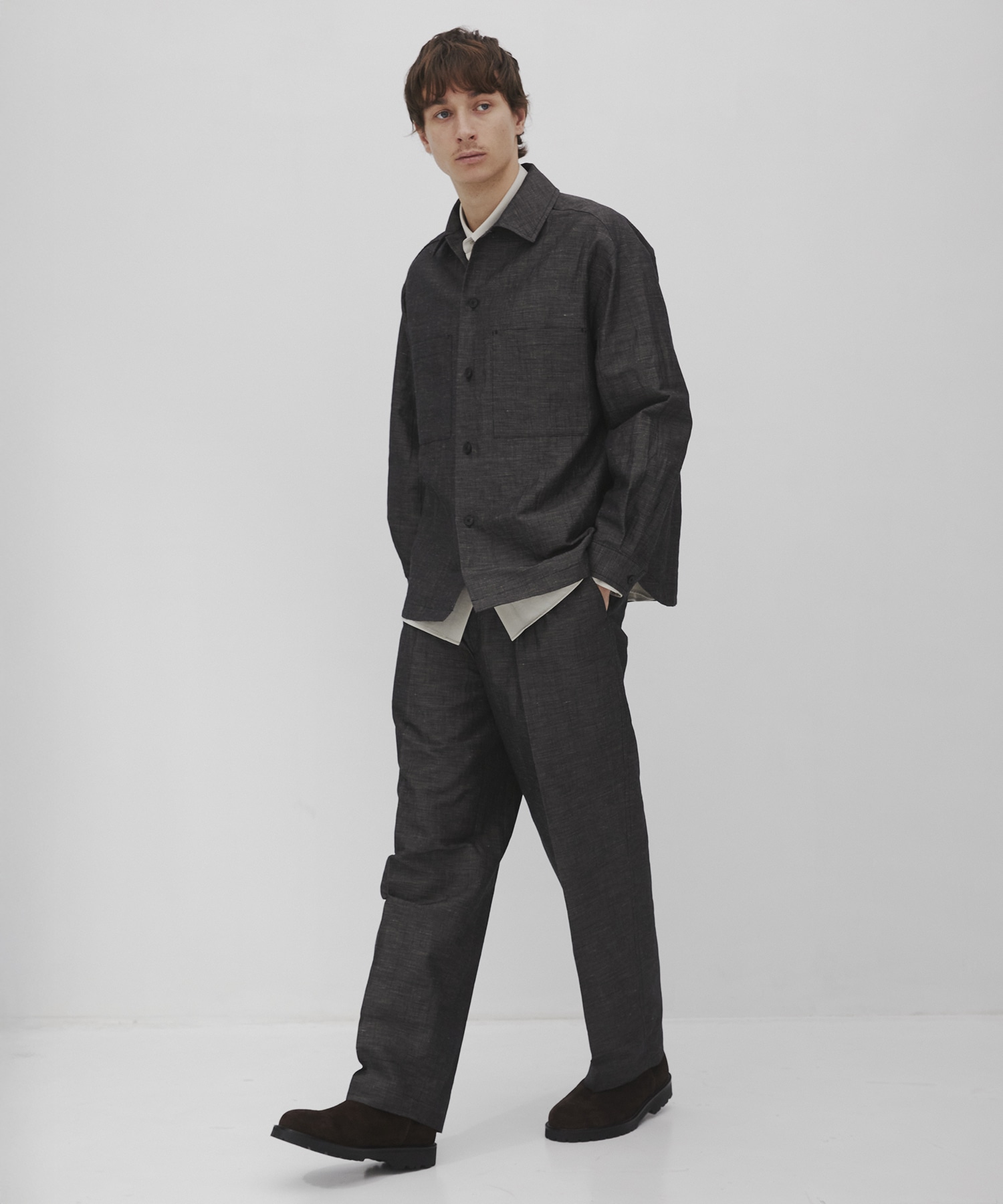 Hemp linen オーバーシャツ