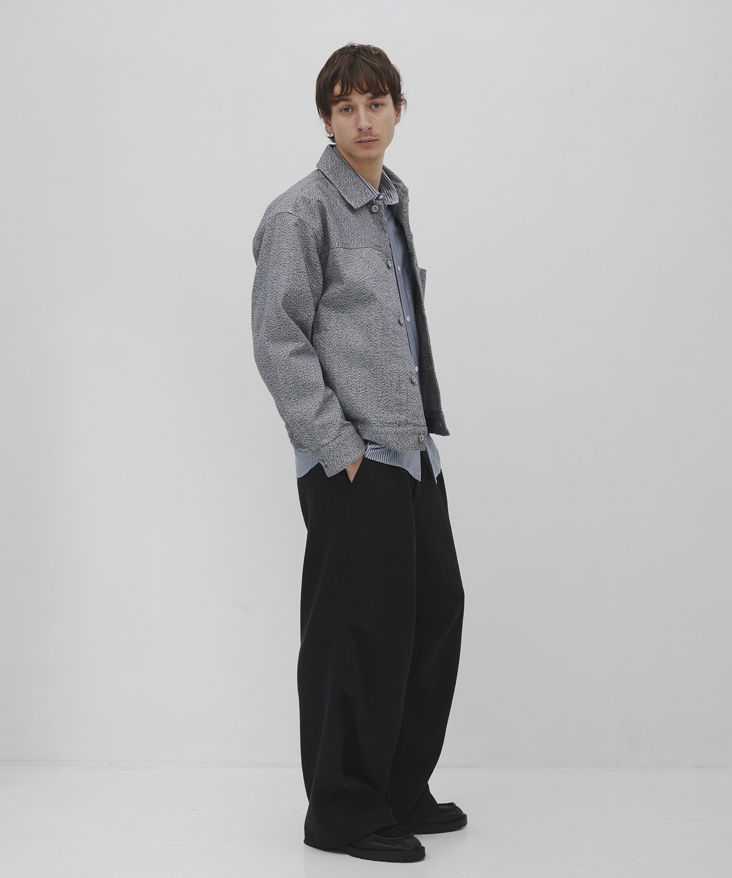 リネンキャンバス パラシュートパンツ