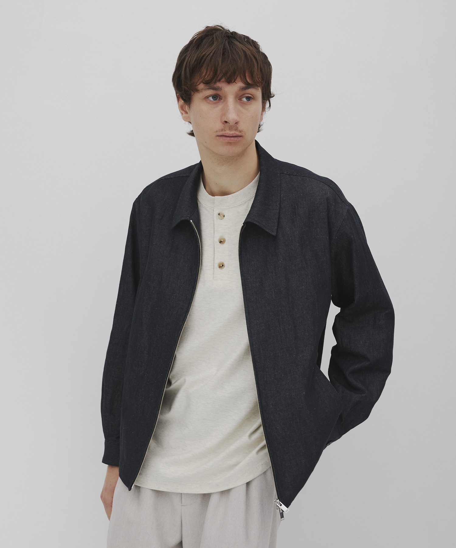 リネンデニムドリズラージャケット