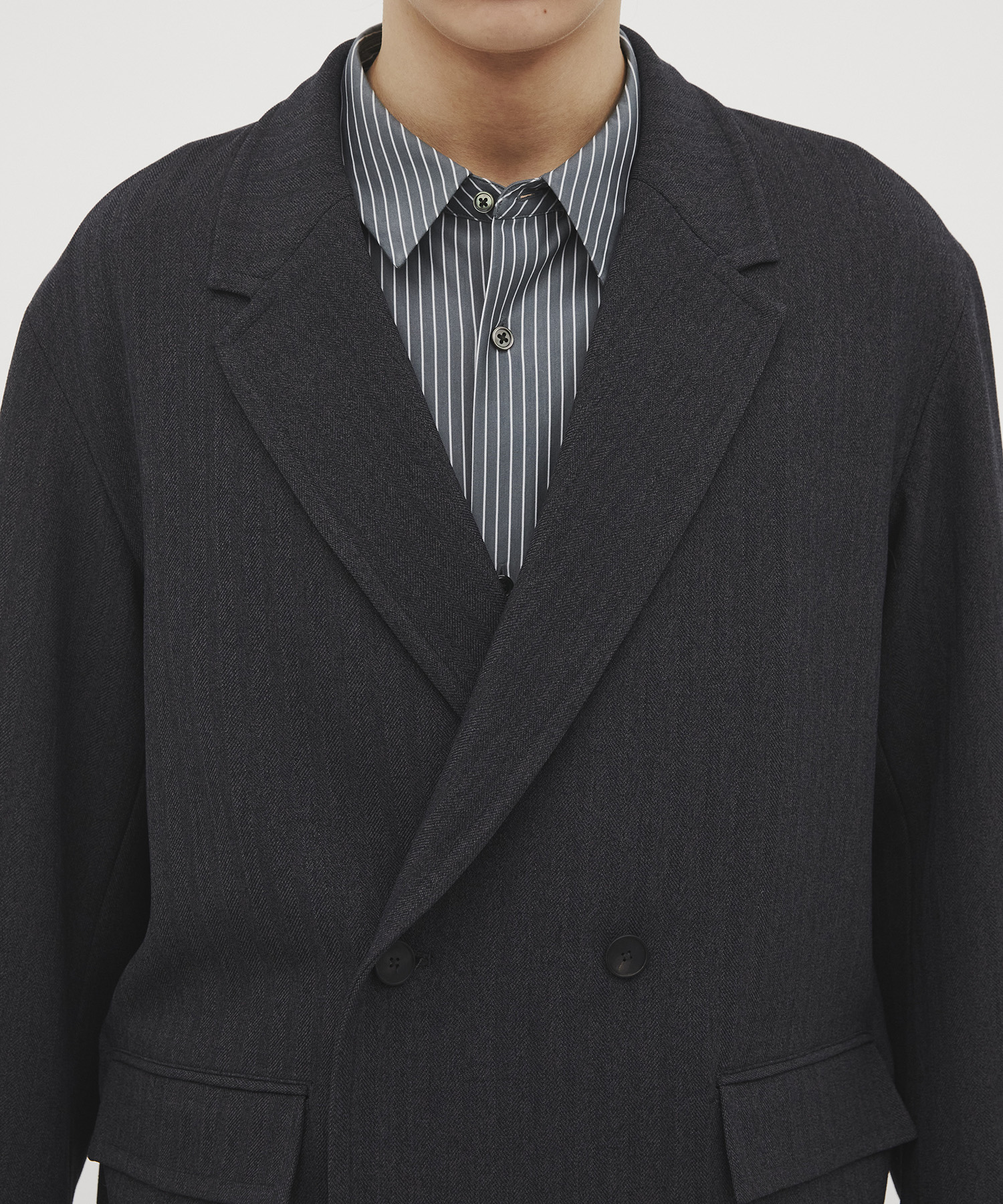 Mix herringbone ダブルジャケット