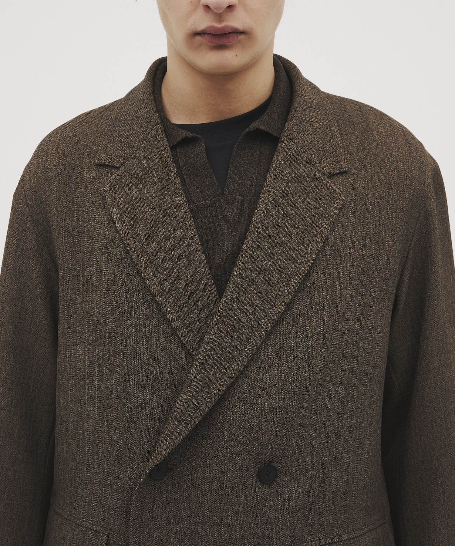 Mix herringbone ダブルジャケット