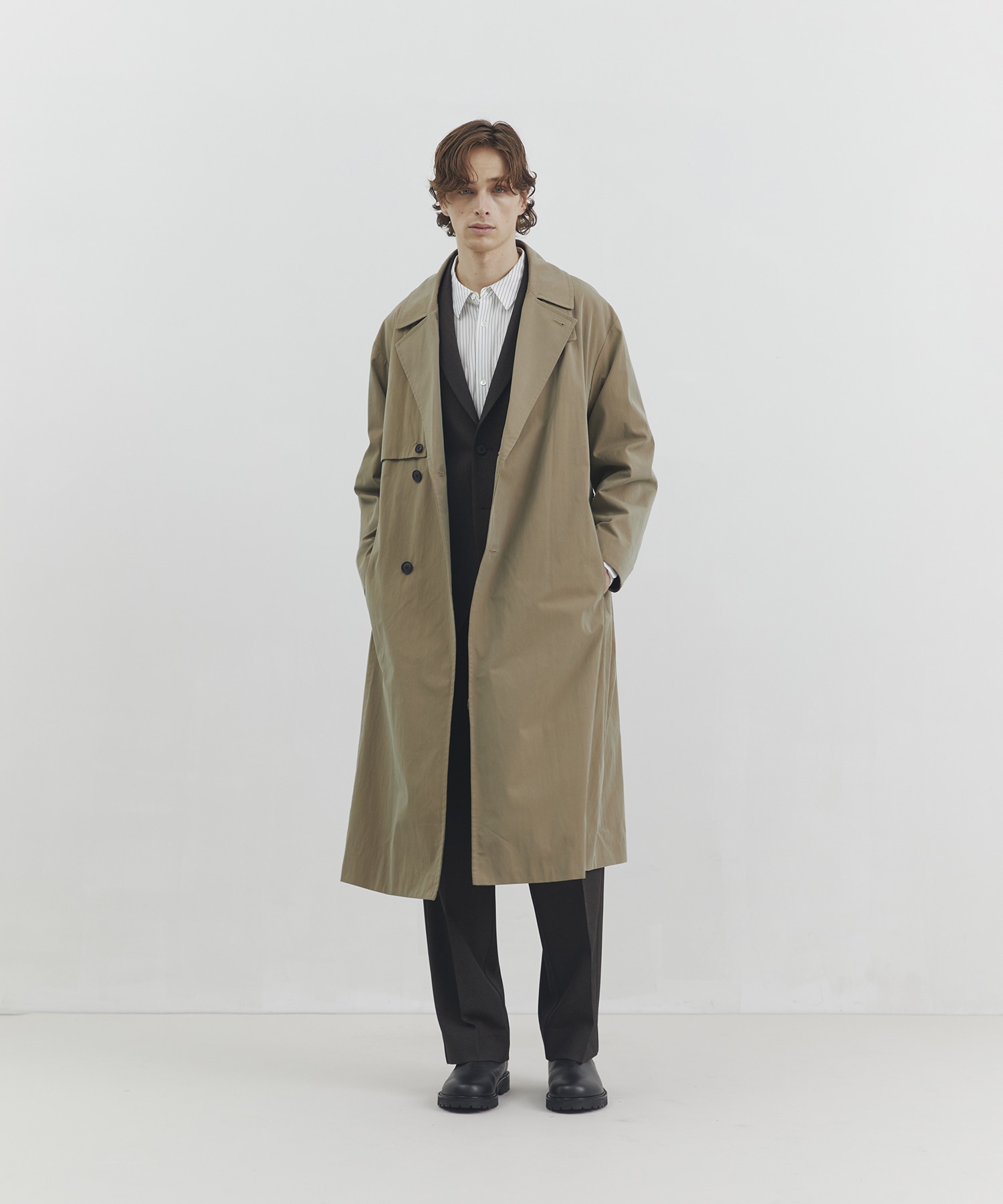 ヴィンテージギャバ ベルテッドコート