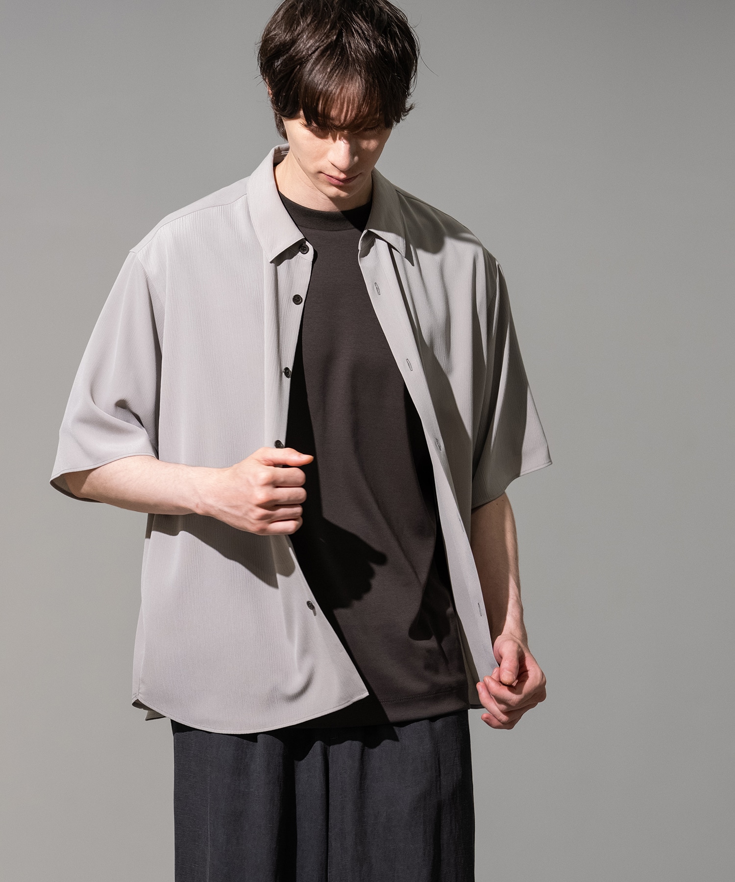 Air pleats リラックスS/Sシャツ