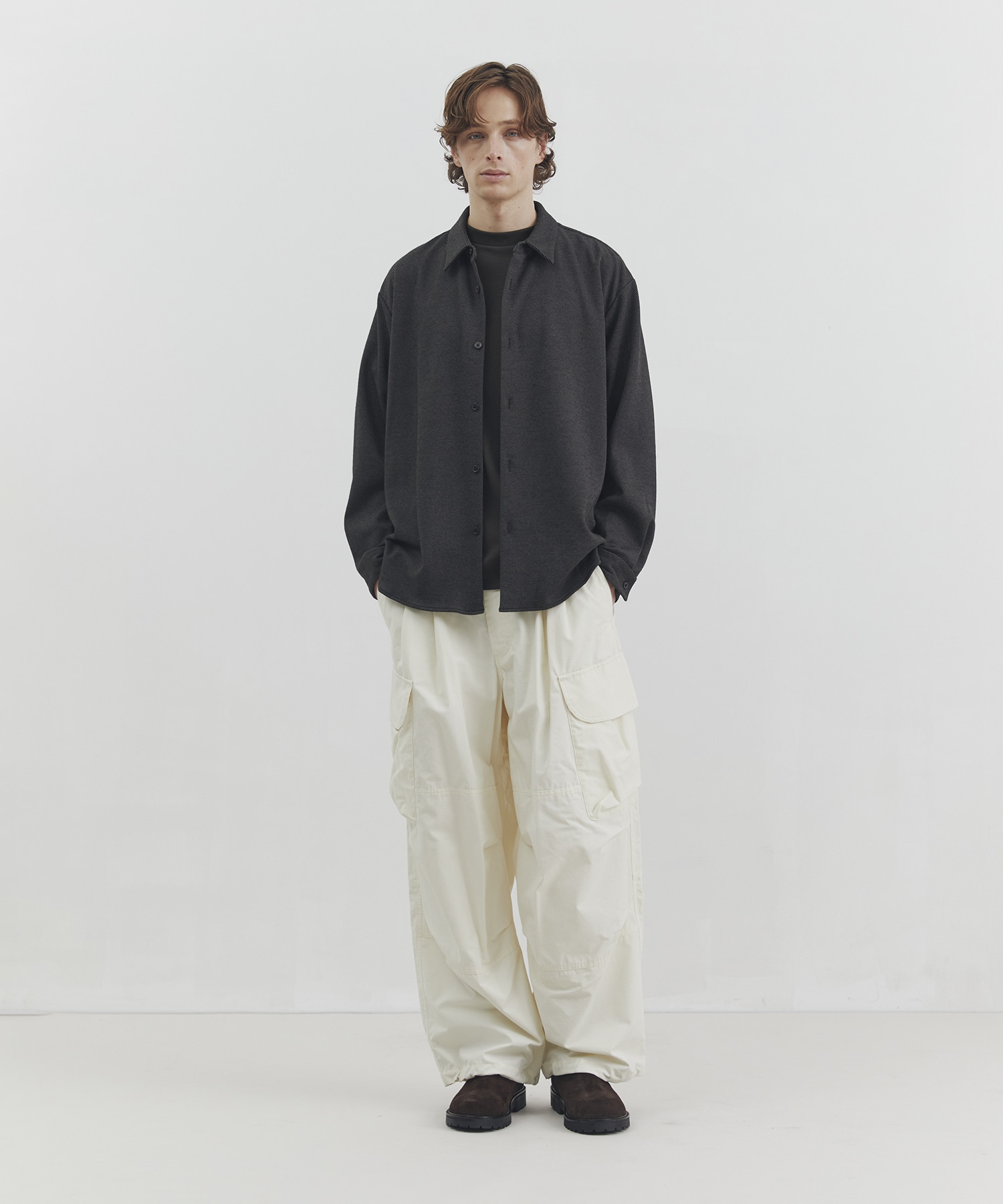 KANEMASA KNITウールネルシャツ