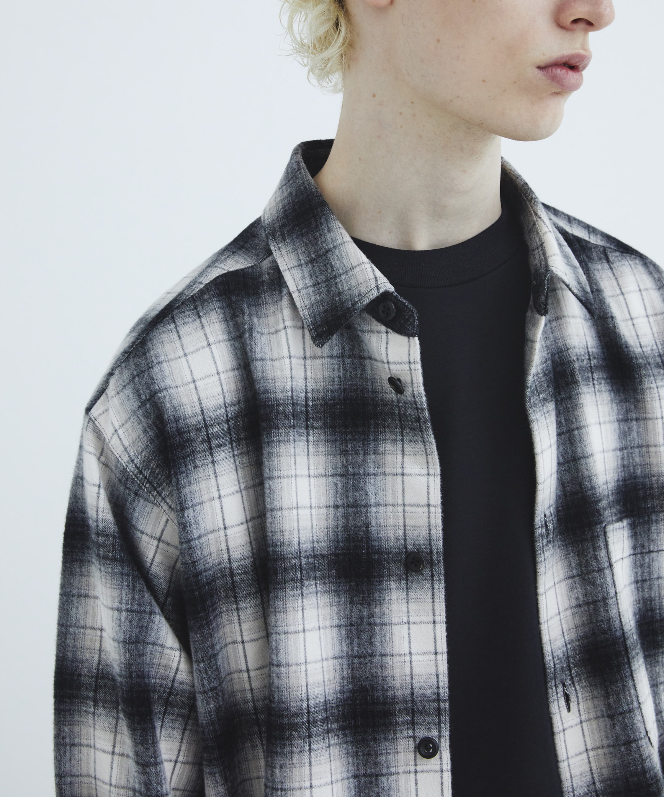 ソフトフランネルチェックシャツ