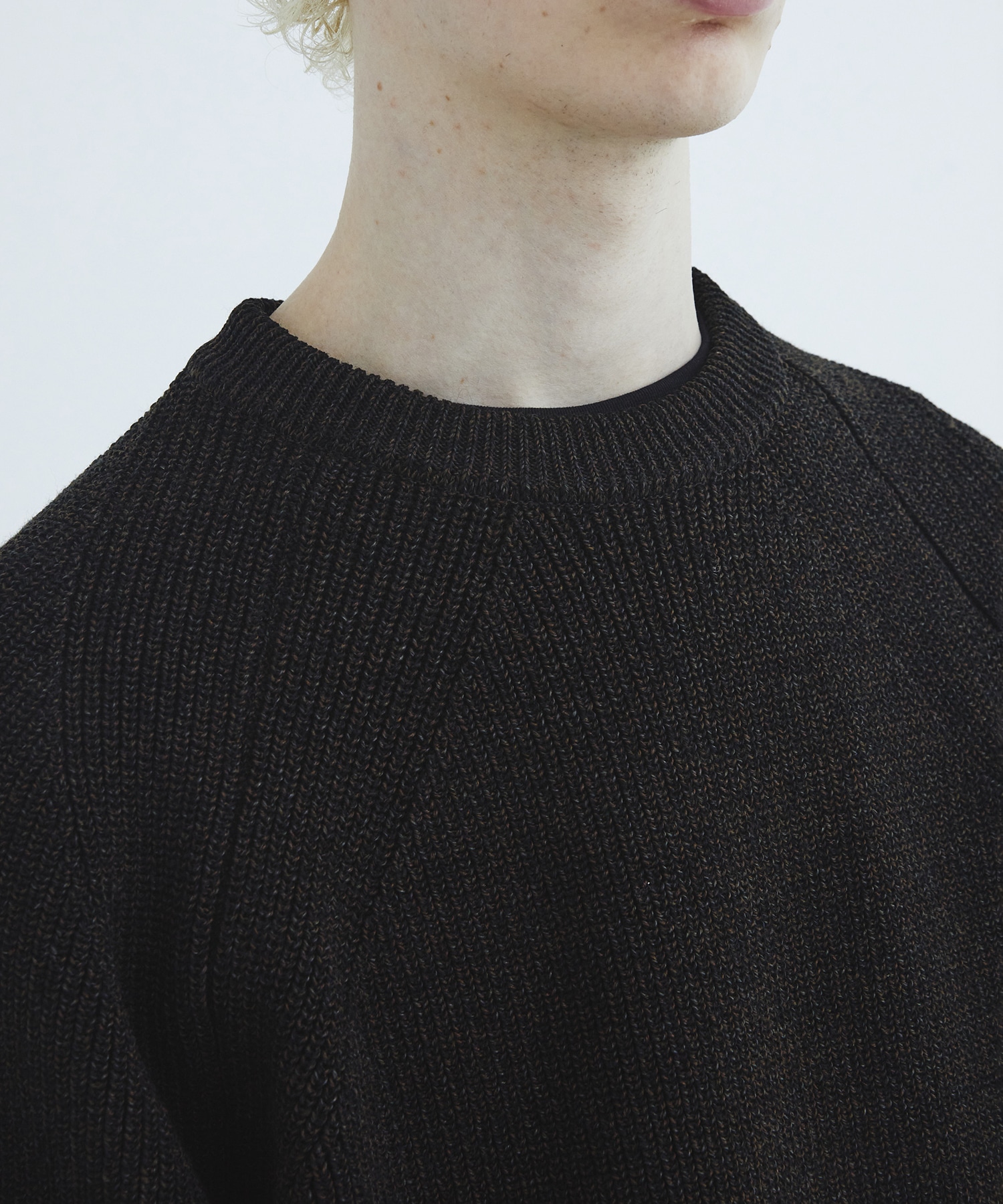 Mixing knit ロングスリーブ