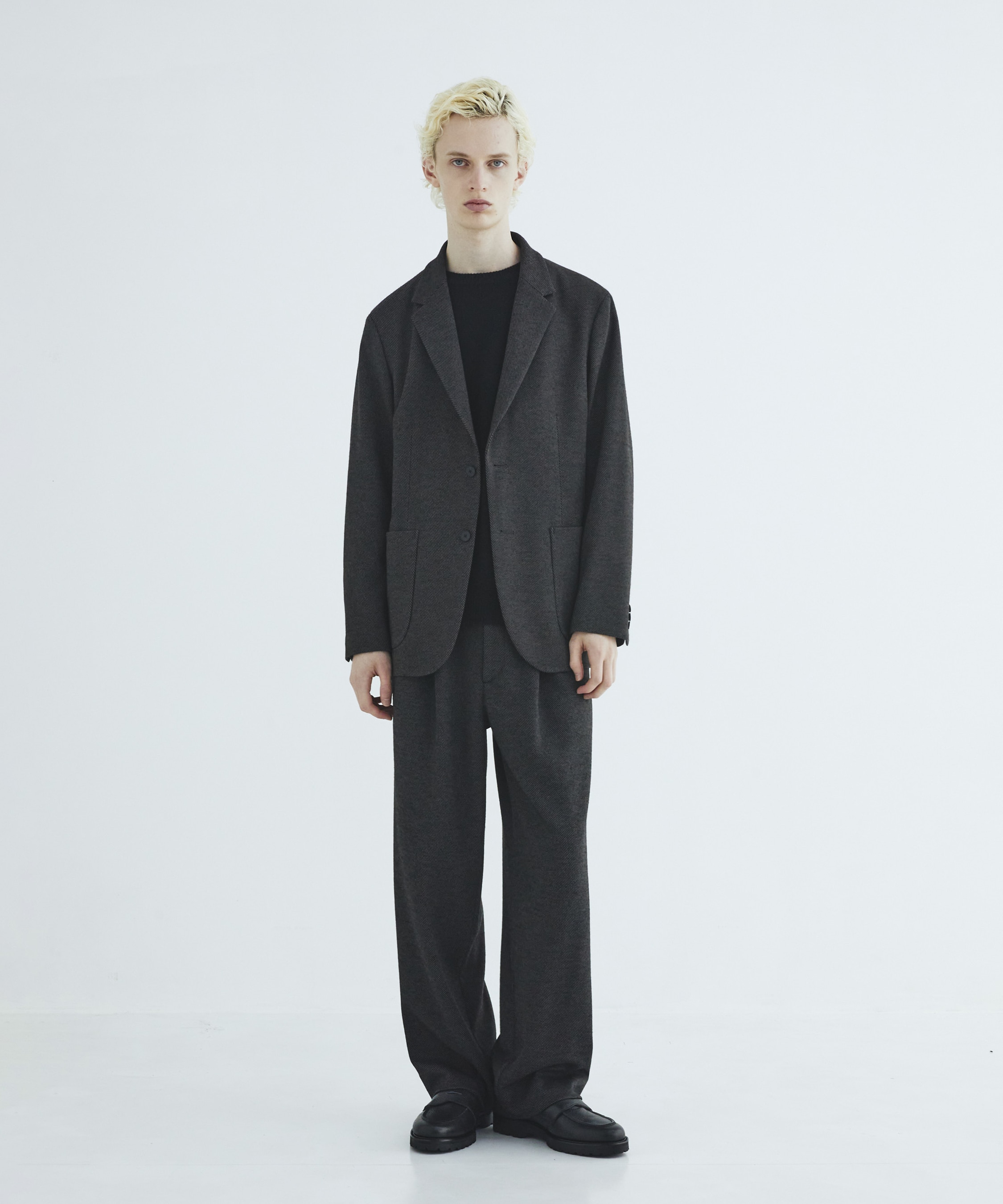 KANEMASA KNITウールネルスラックス