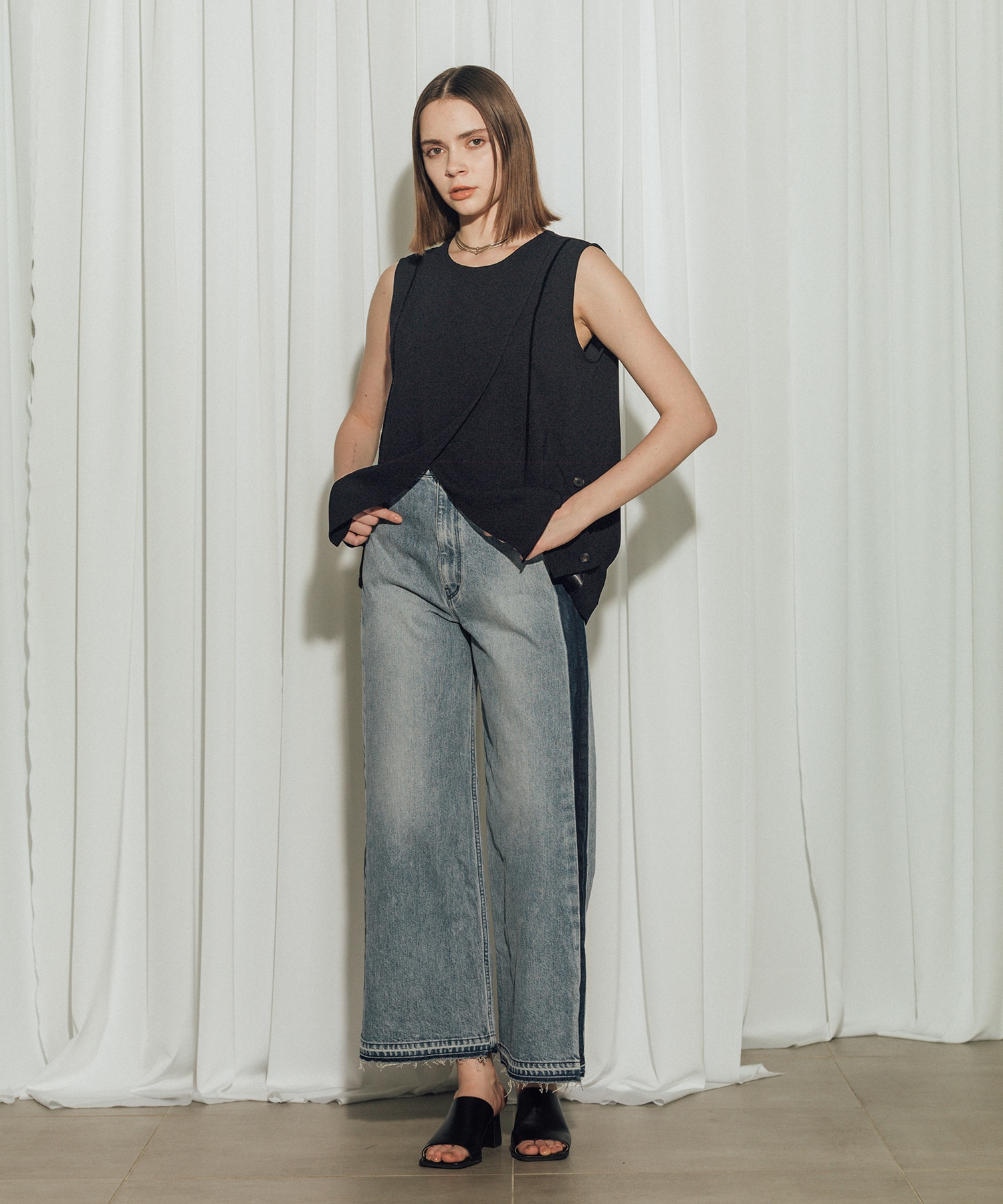 Back Satin Georgette Tops
