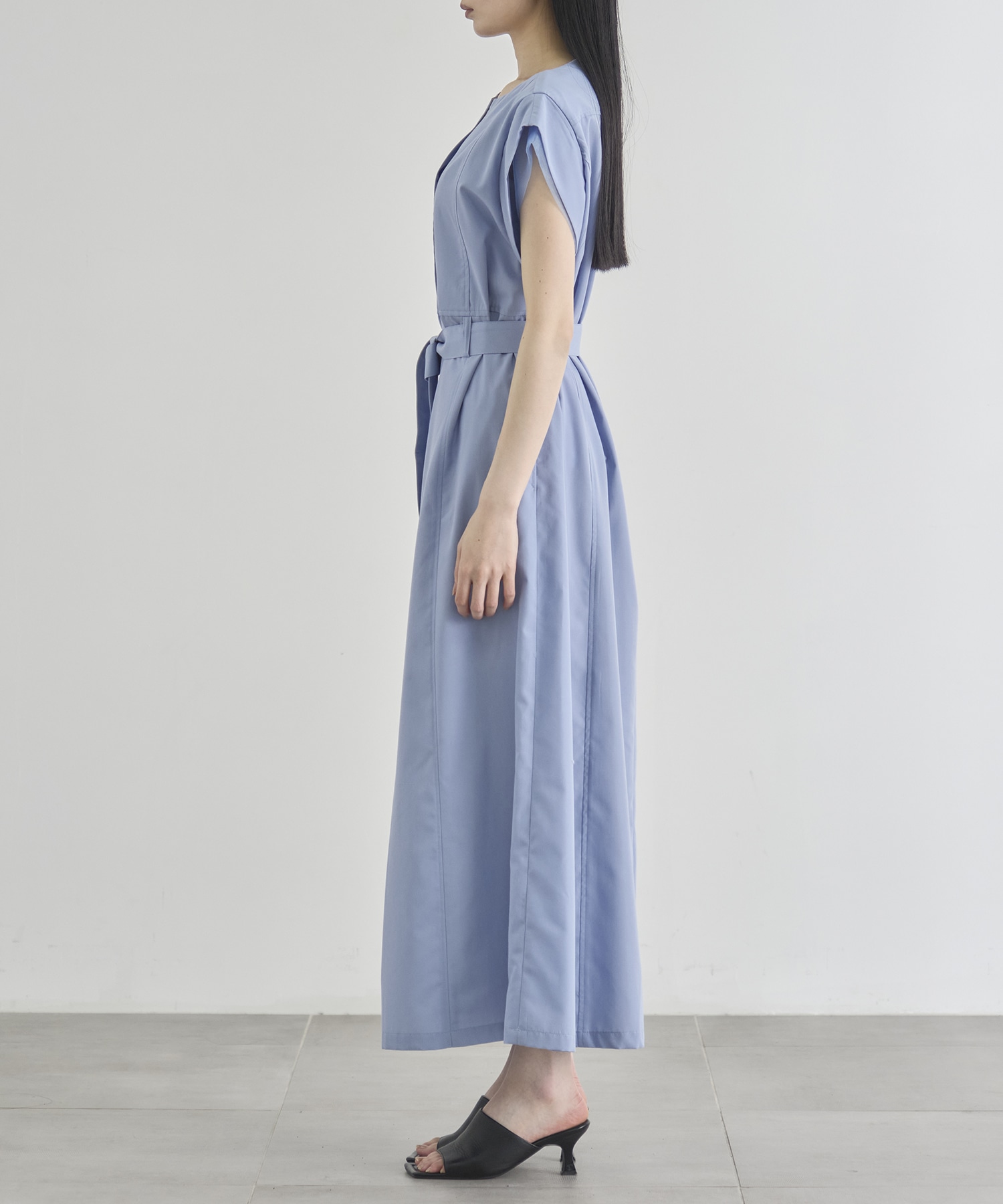 Chambray Belted Dress