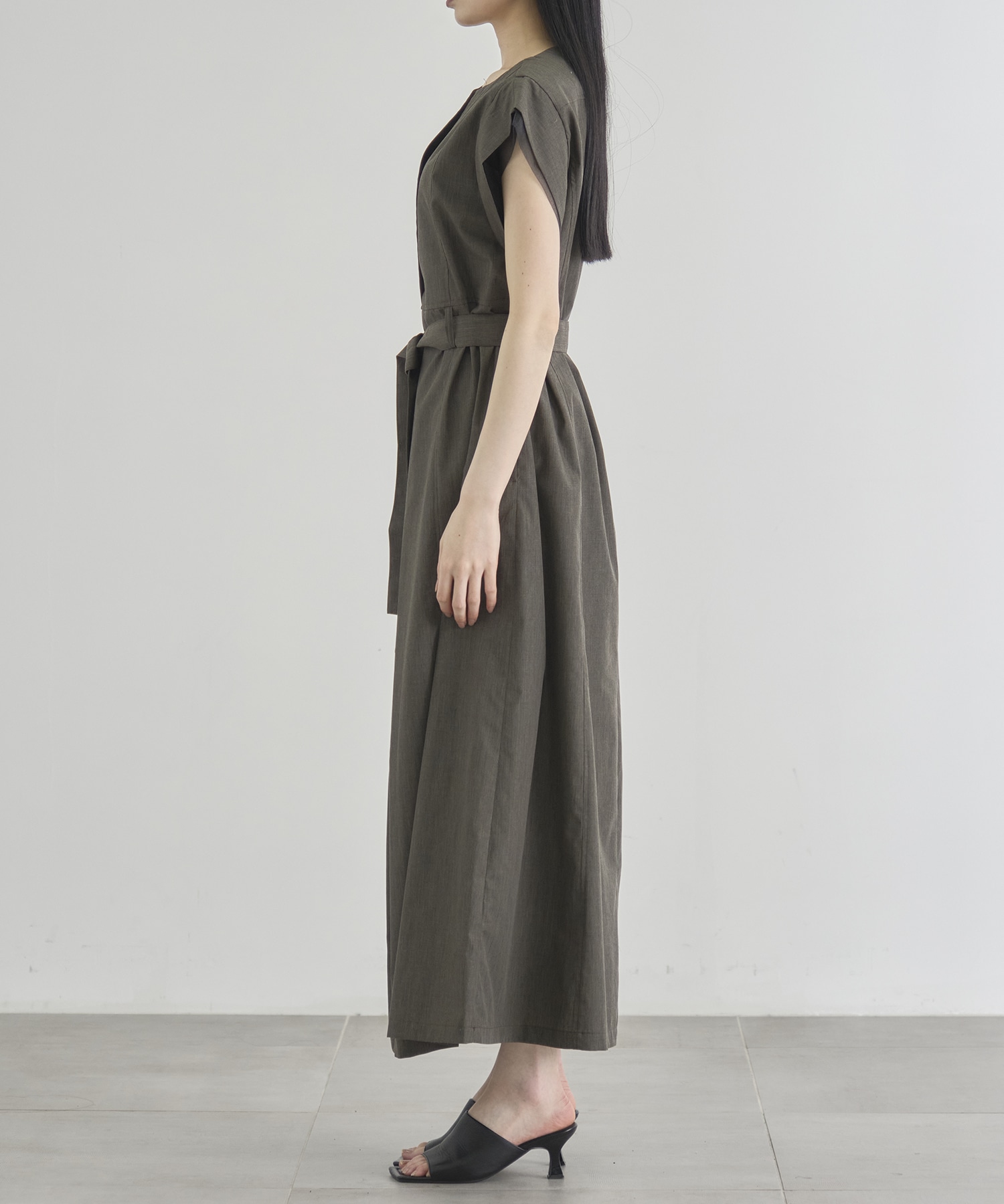 Chambray Belted Dress
