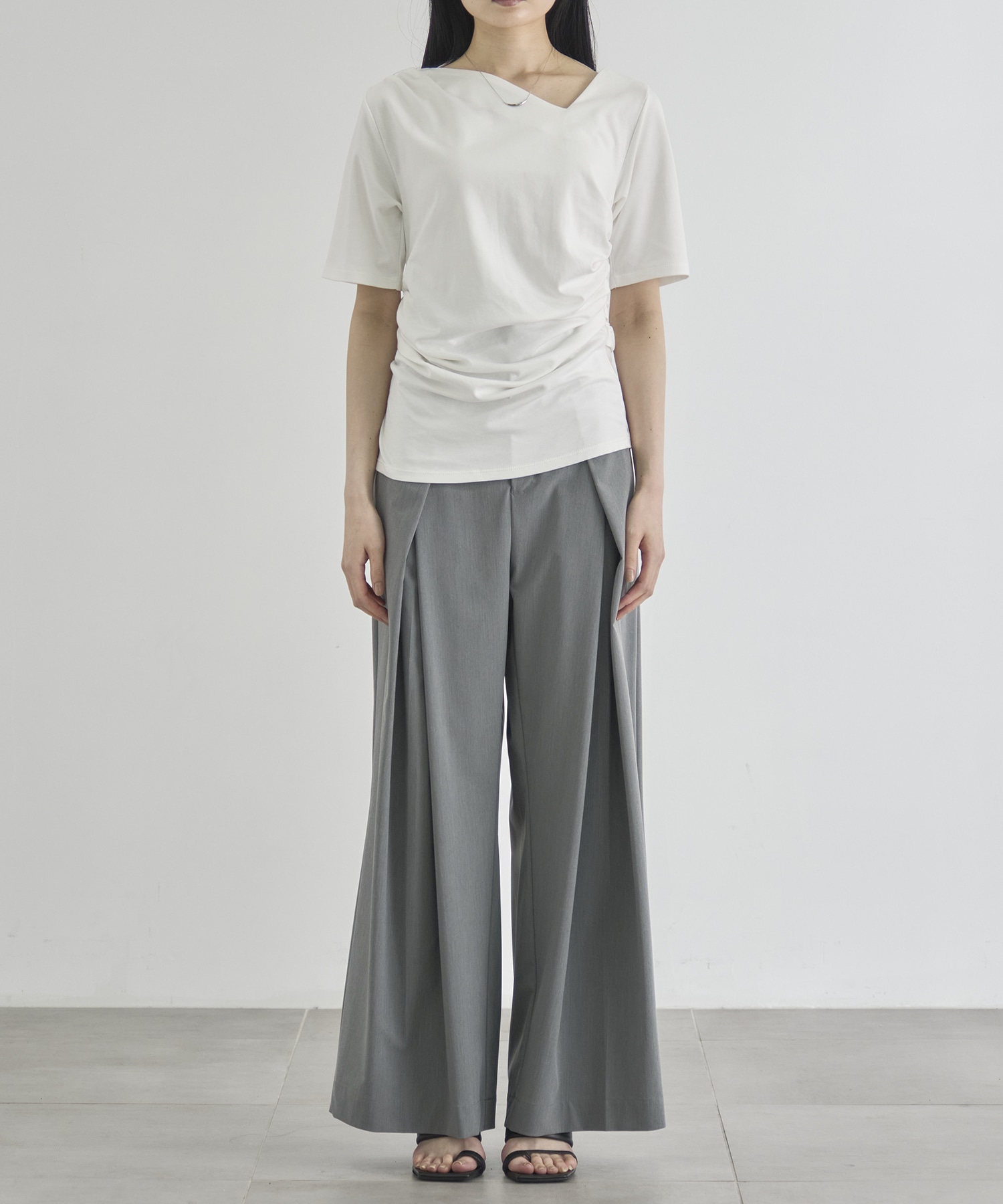 Asymmetry Tack Drape Tee