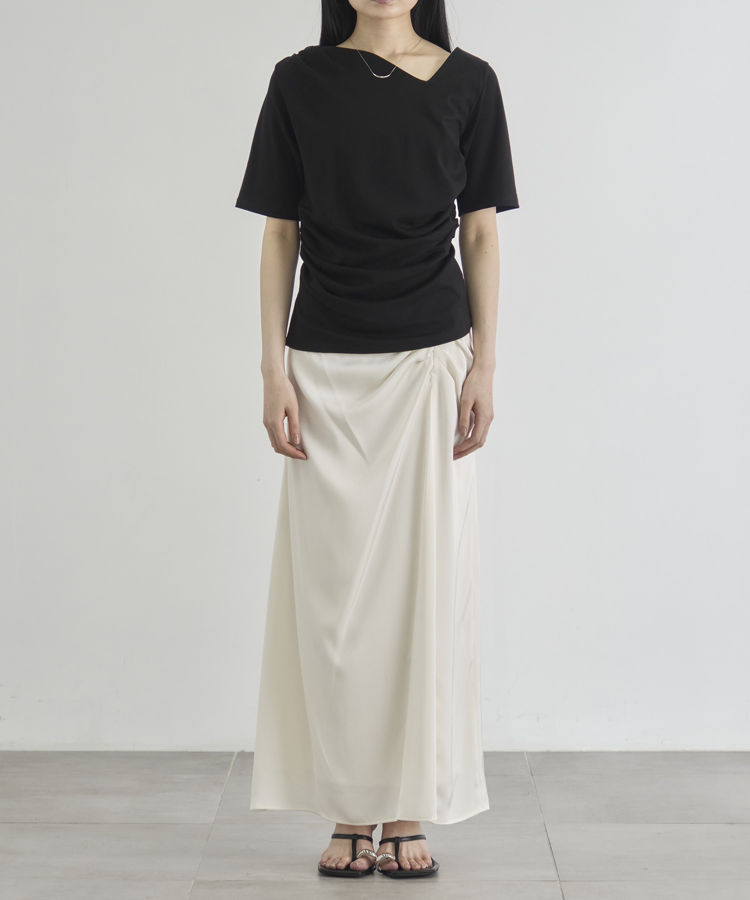 Asymmetry Tack Drape Tee