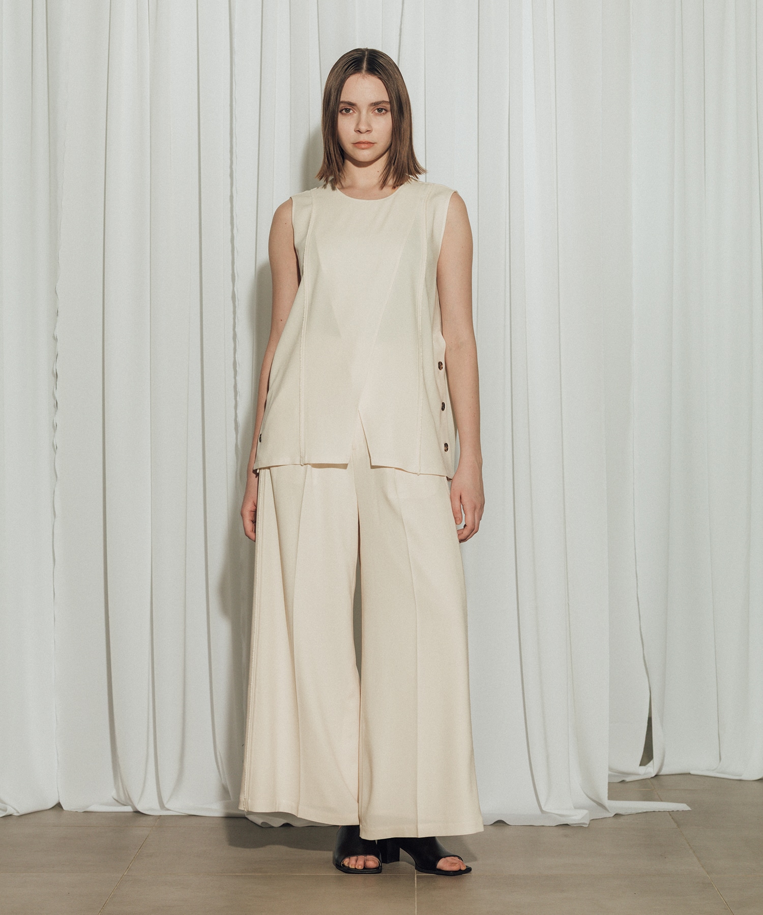 Back Satin Georgette Pants