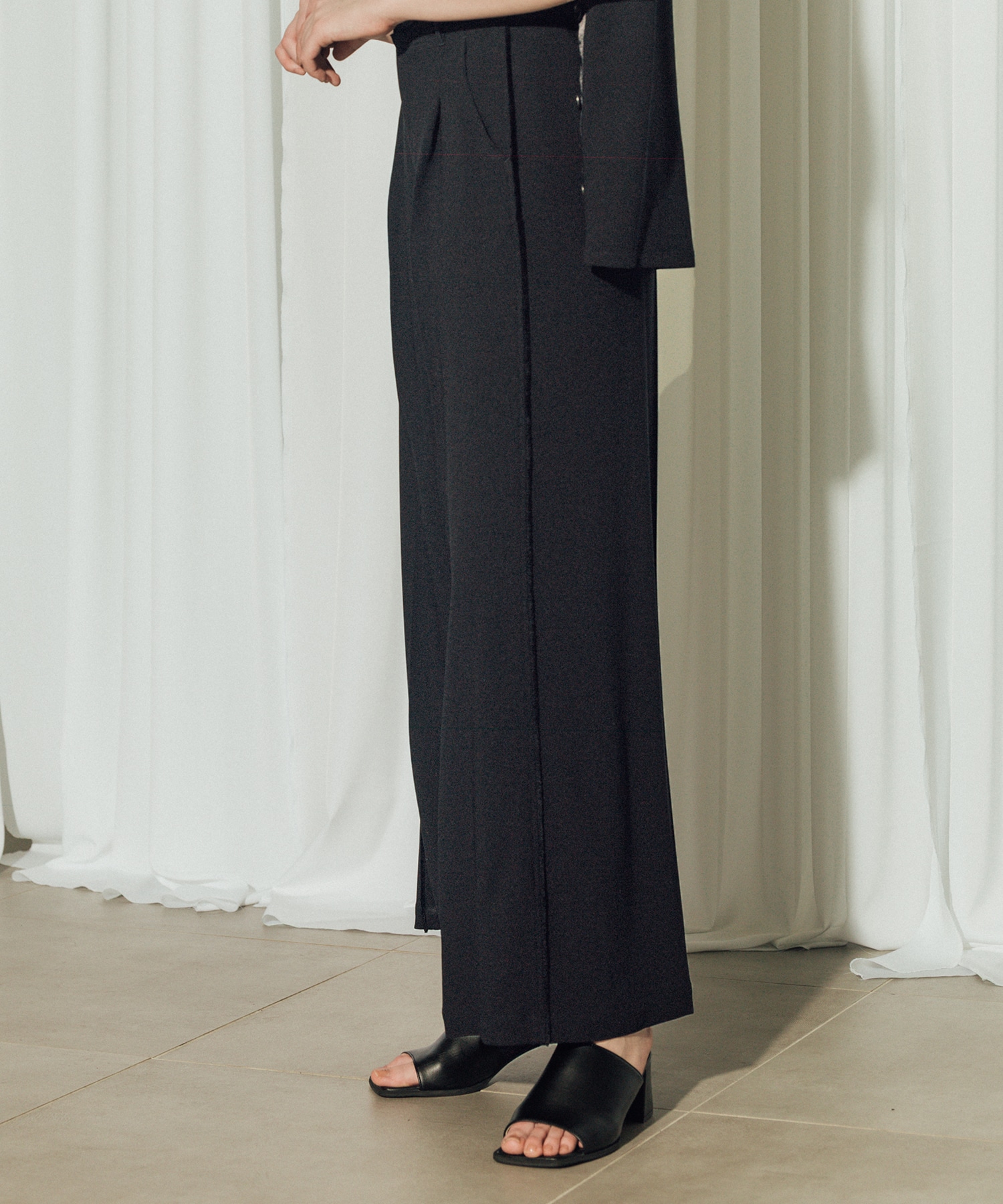 Back Satin Georgette Pants