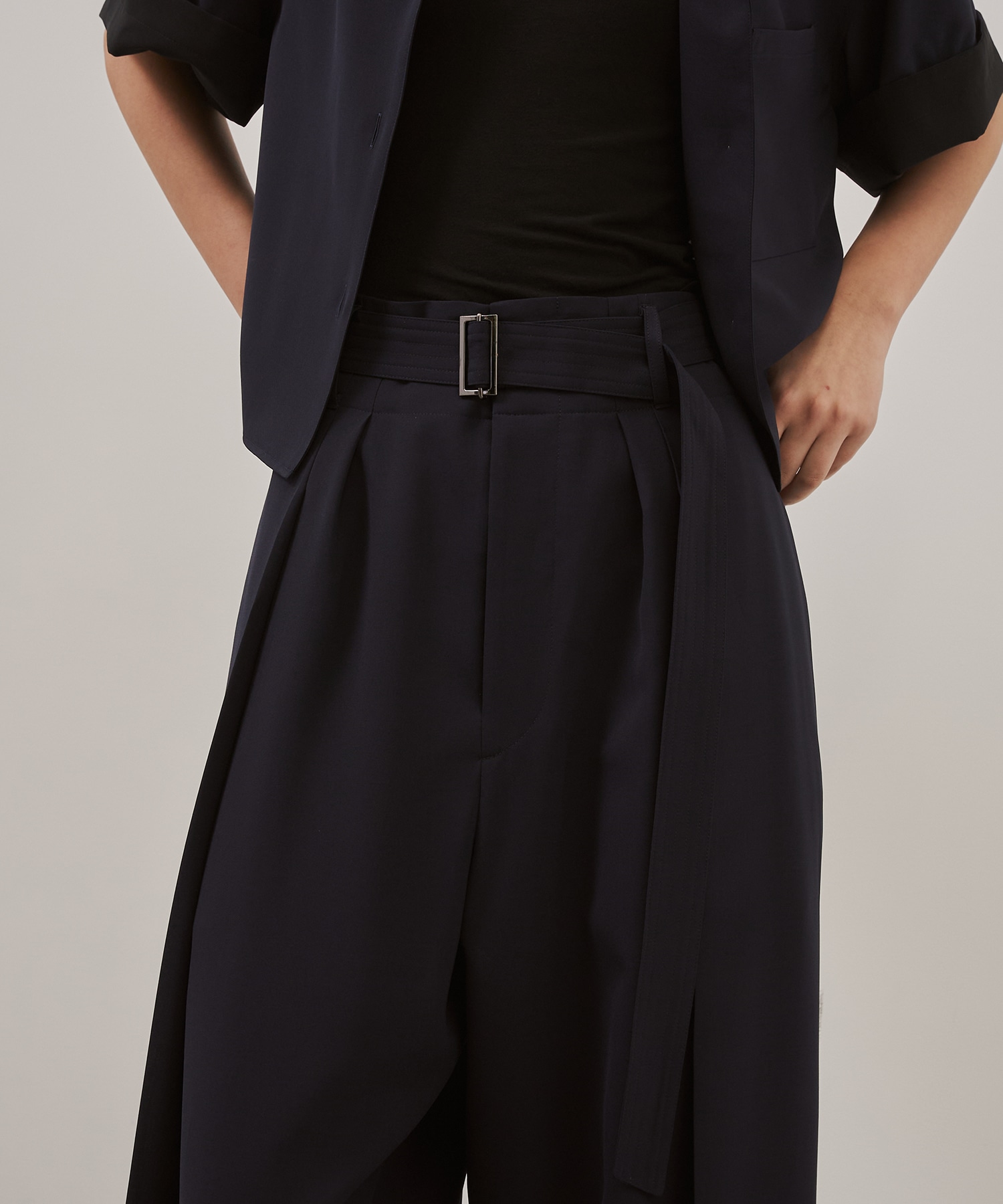 Belt Tuck Pants