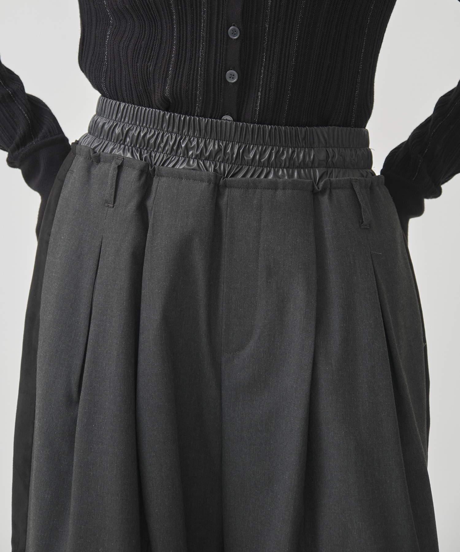 LeatherWaist  Relax Pants