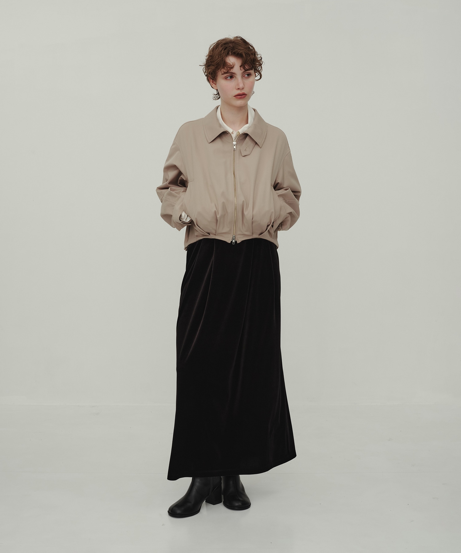 Velor Tuck Skirt