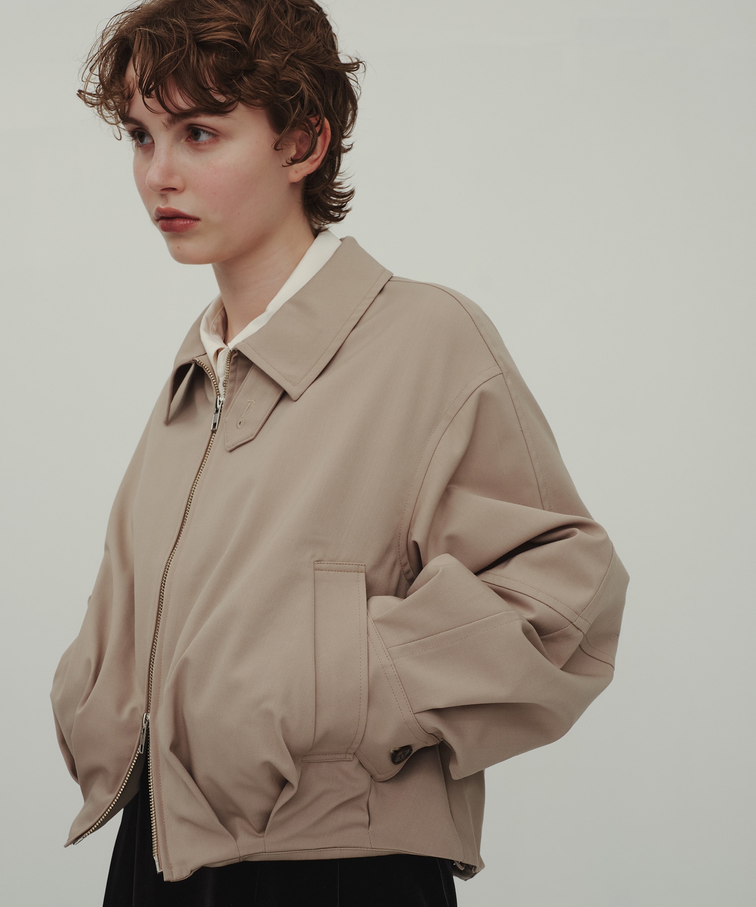 Wool Balloon Blouson