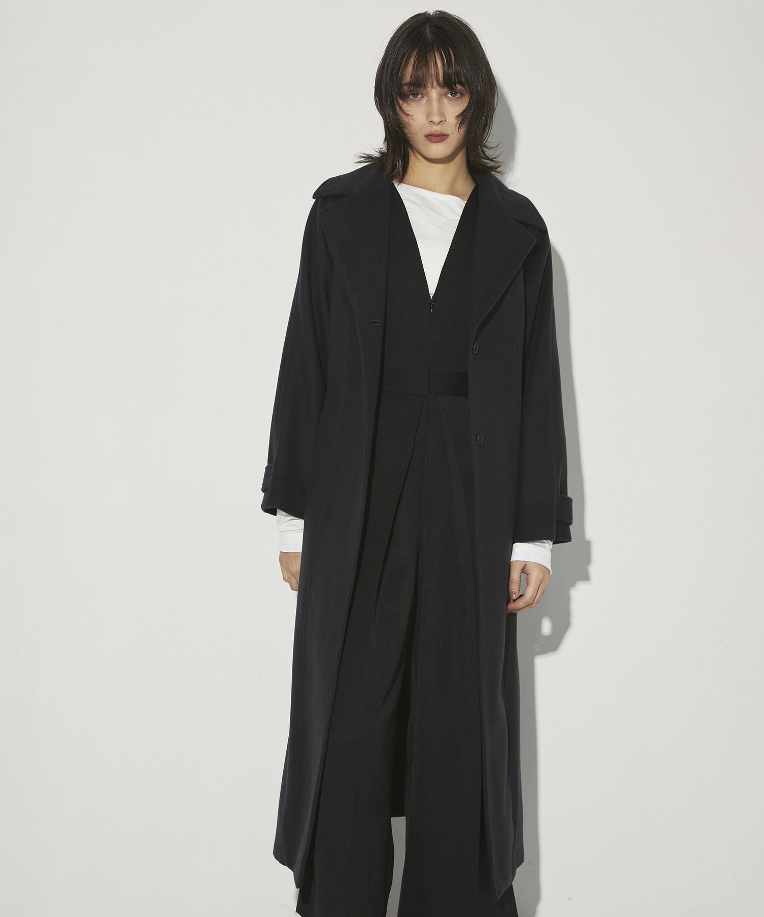 DoubleCollar Raglan Coat