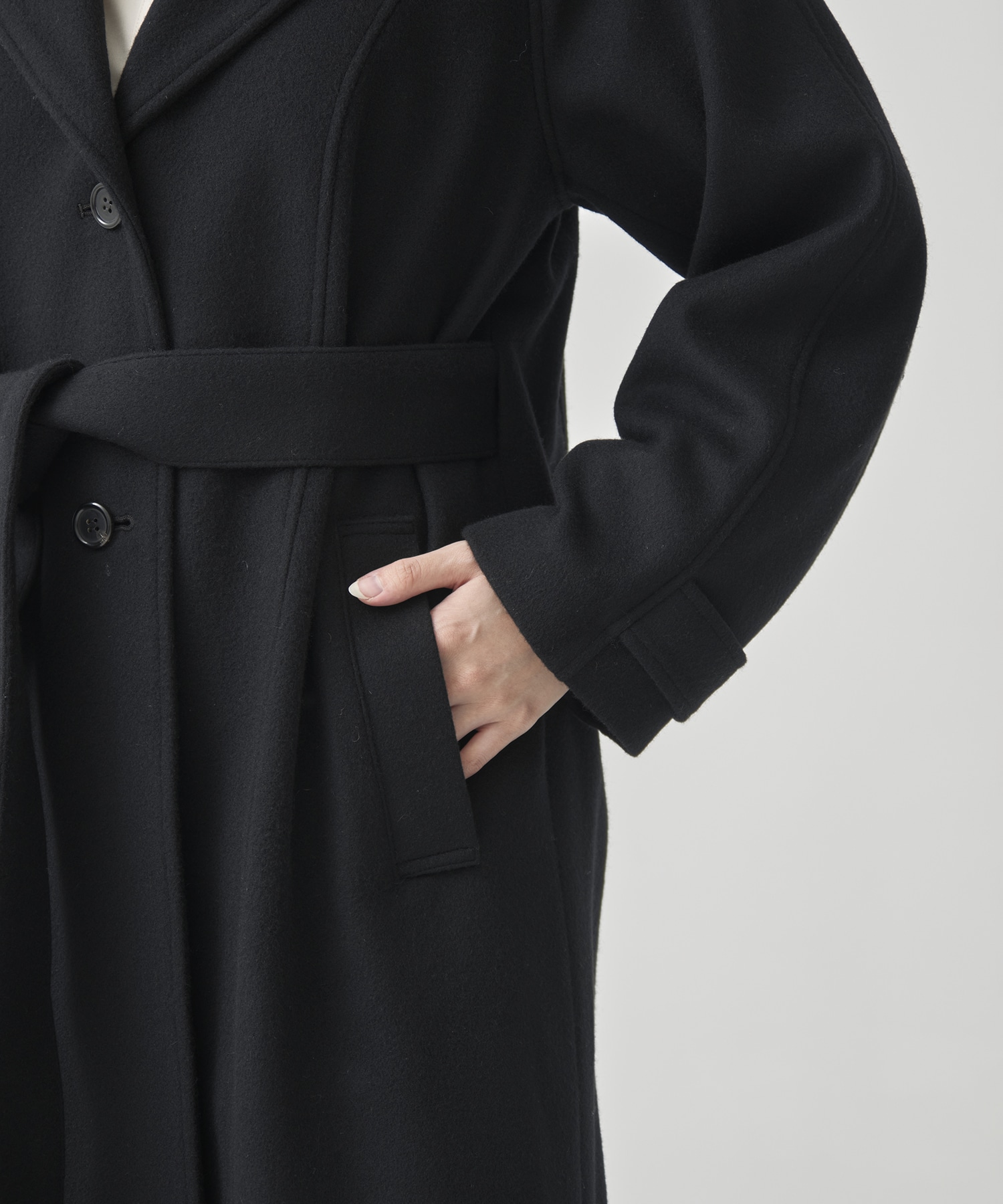 DoubleCollar Raglan Coat