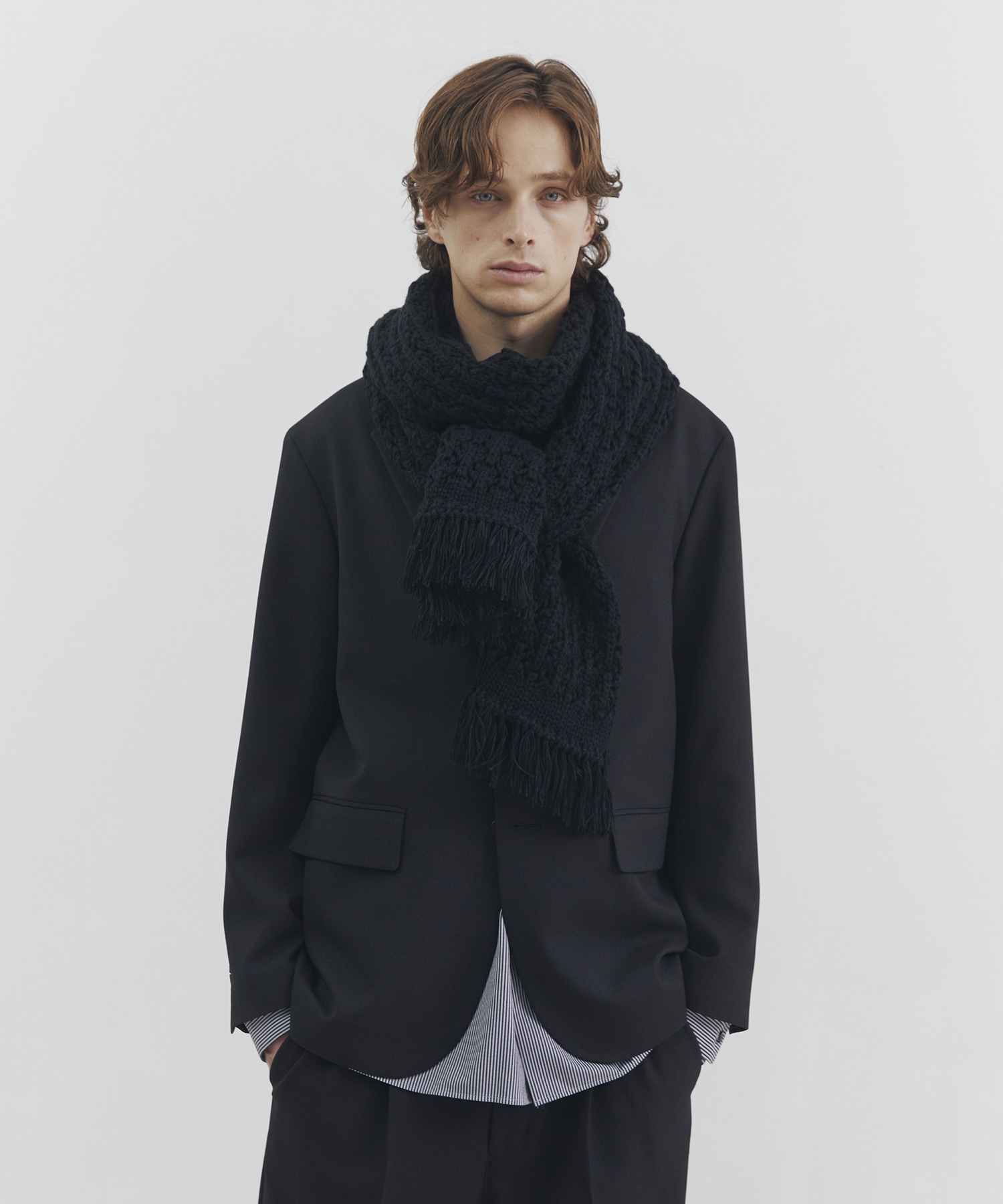 バルキーニットストール