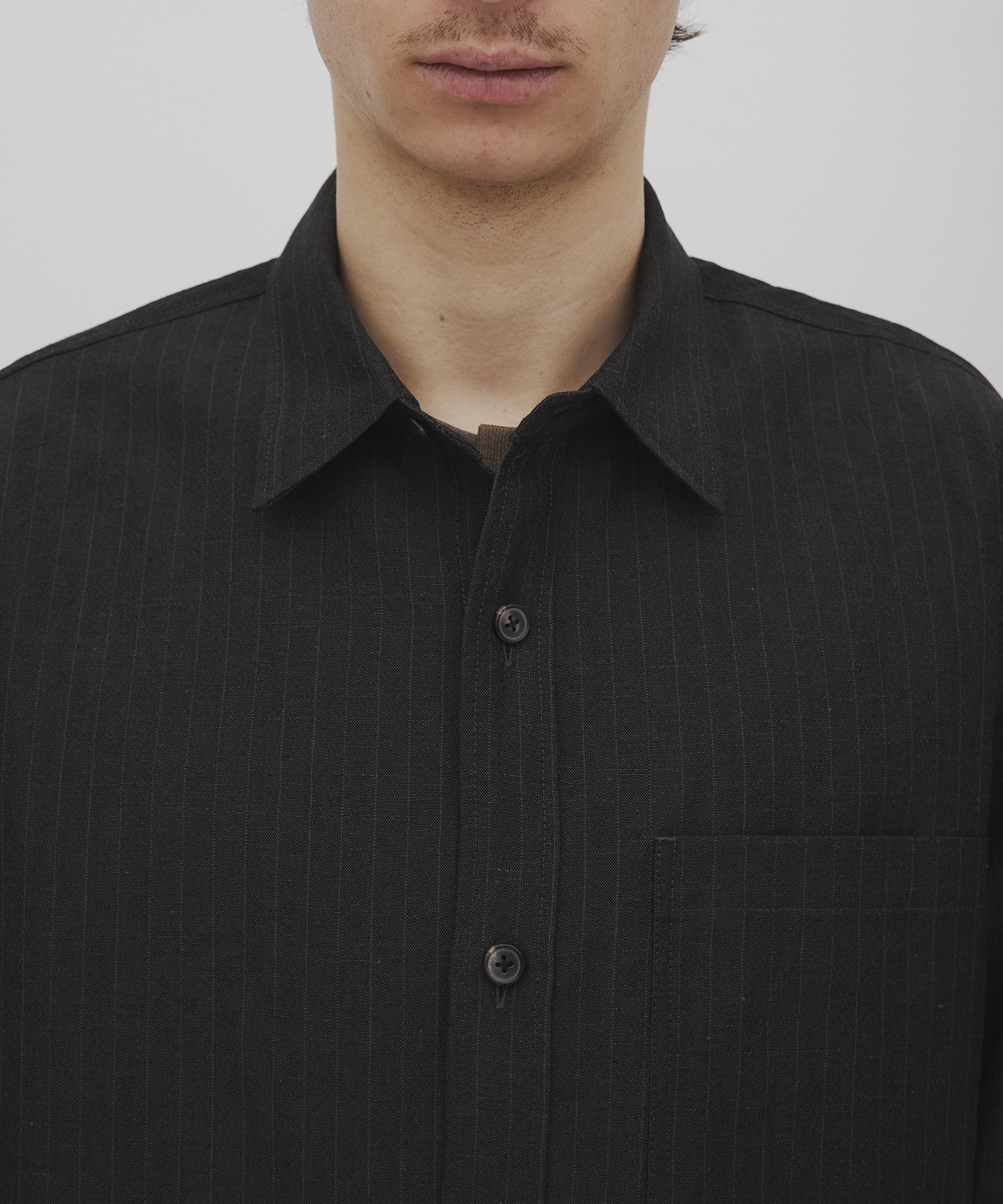 ウールリネンウェザーリラックスシャツ