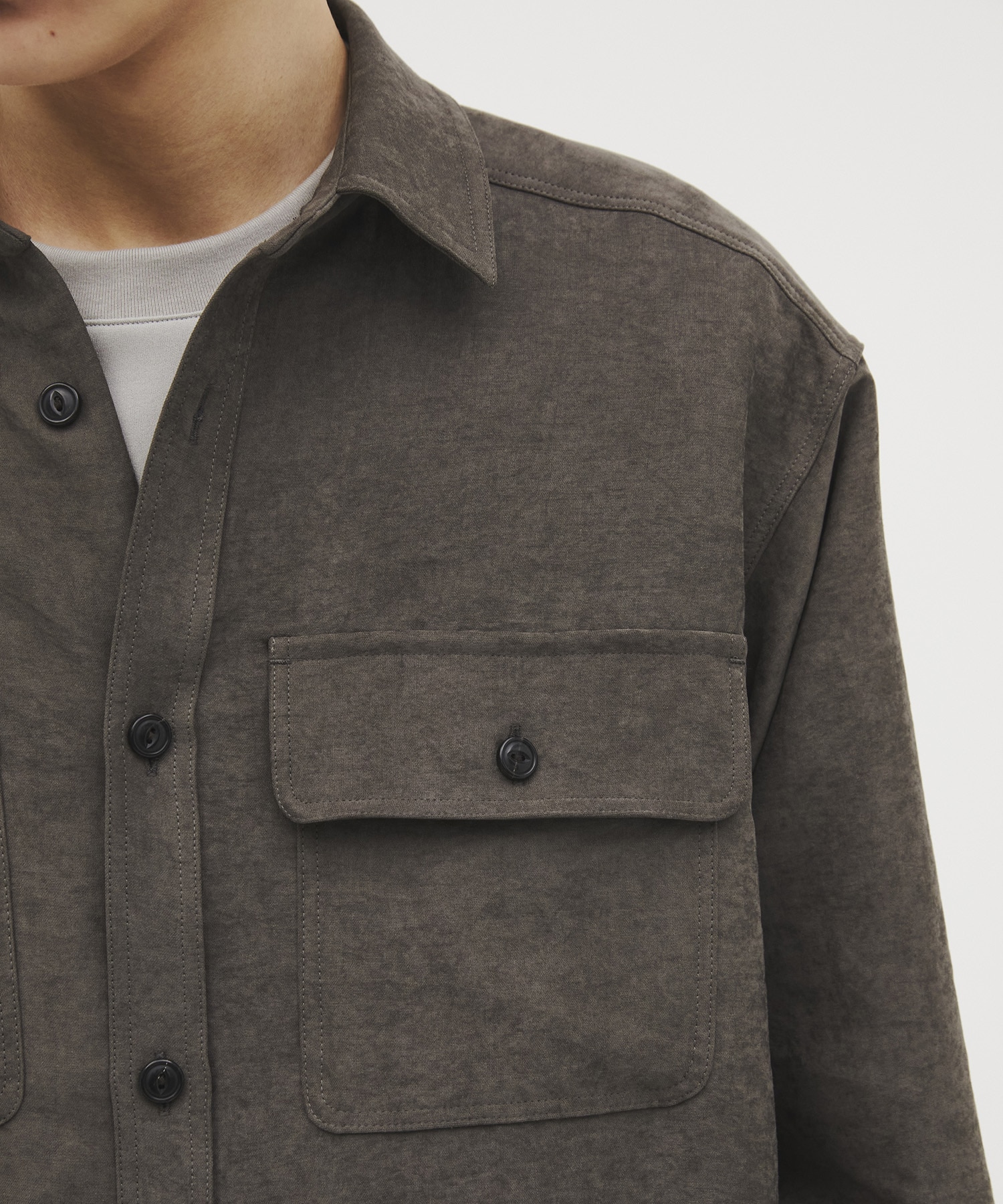 Split suede シャツジャケット