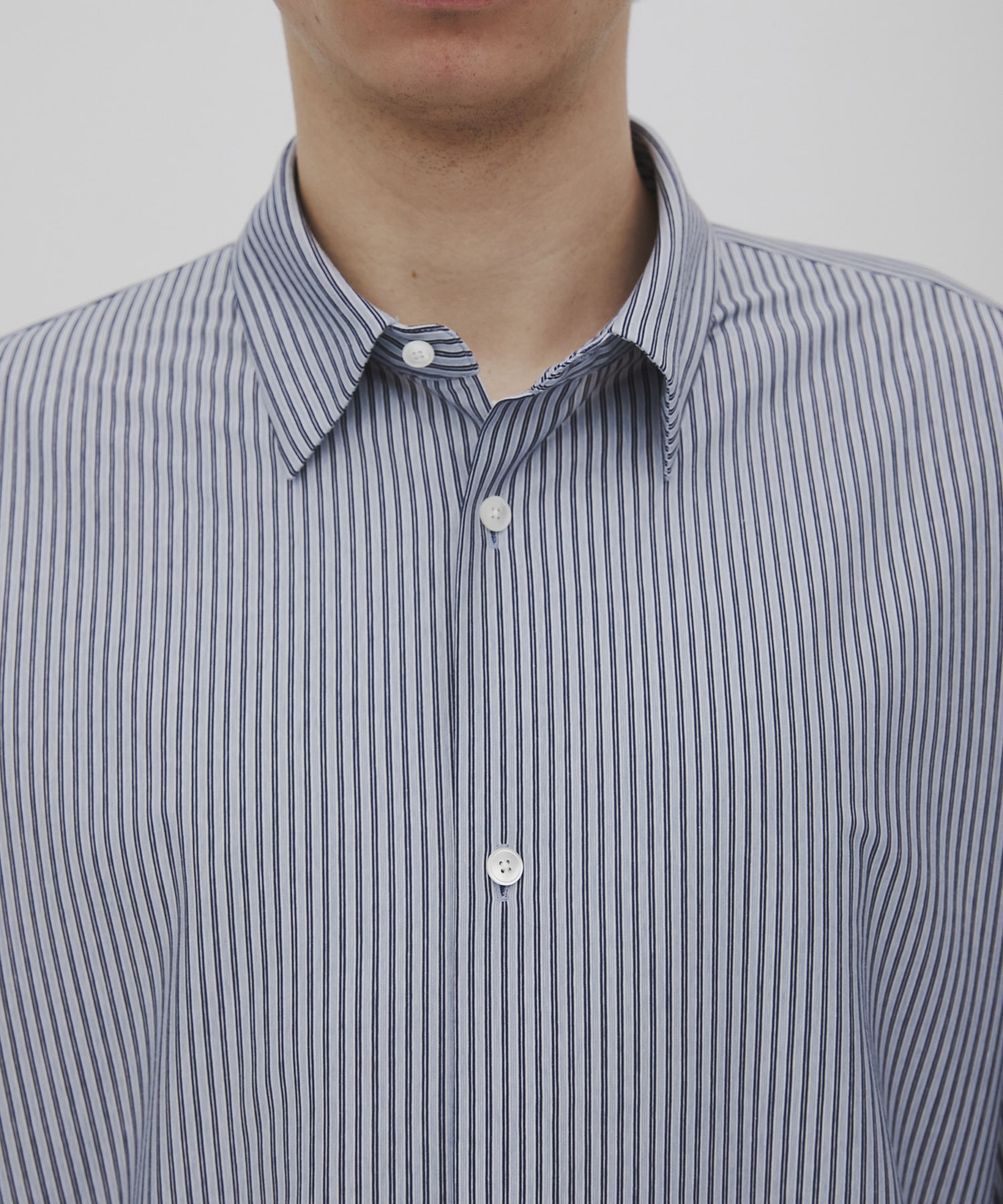 KANEMASA KNIT マルチストライプシャツ